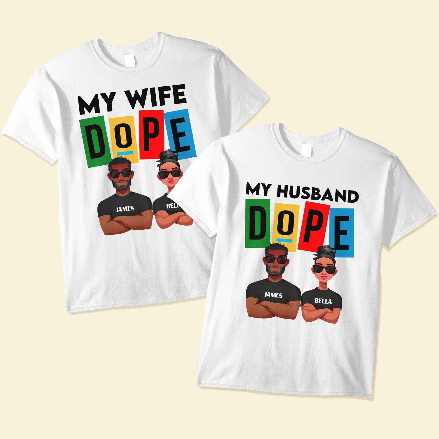 My Wife My Husband Dope - Personalized Matching Couple Shirts