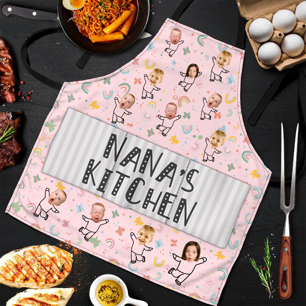 Nana's Kitchen - Personalized Photo Apron With Pocket