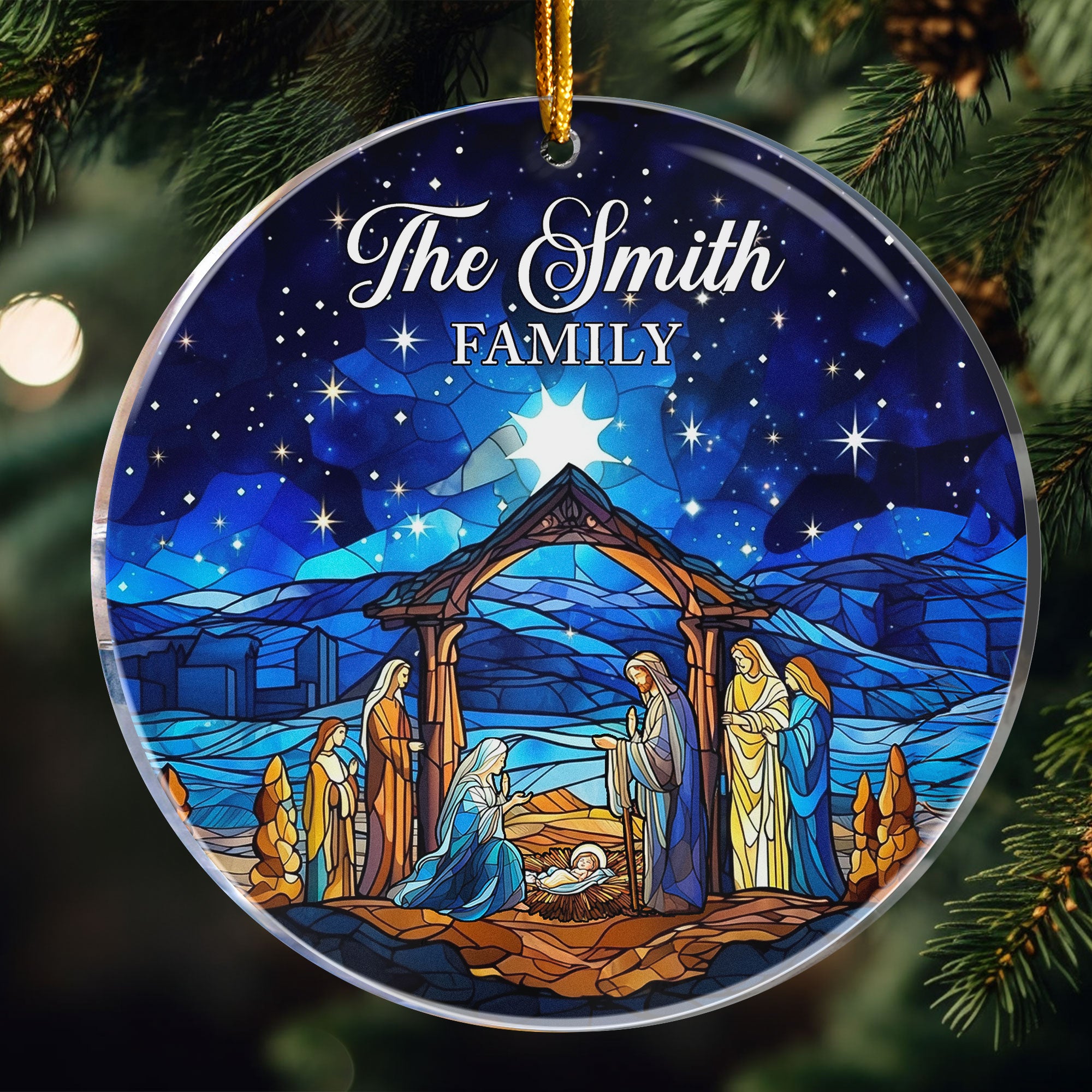 Nativity Ornaments - Christmas Nativity Scene - Personalized Acrylic Ornament