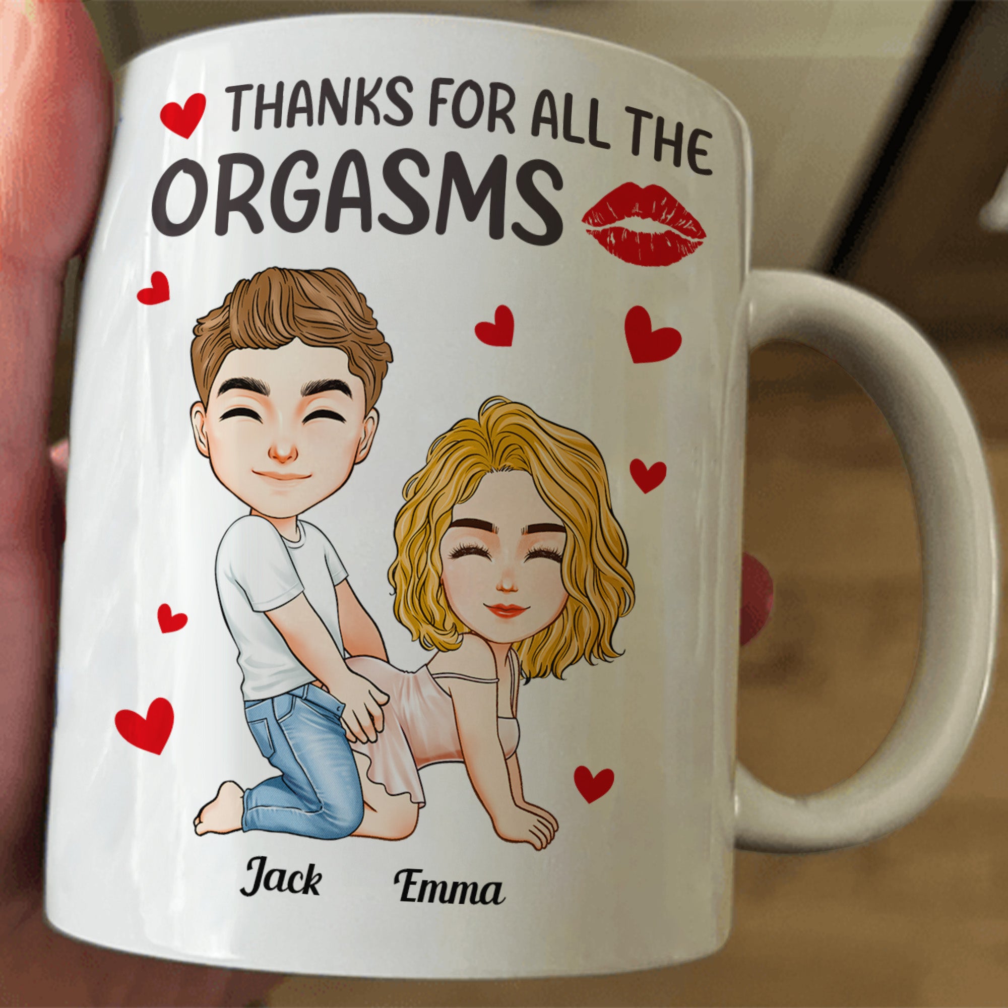 Naughty Couple Thanks For All The Orgasms - Personalized Mug