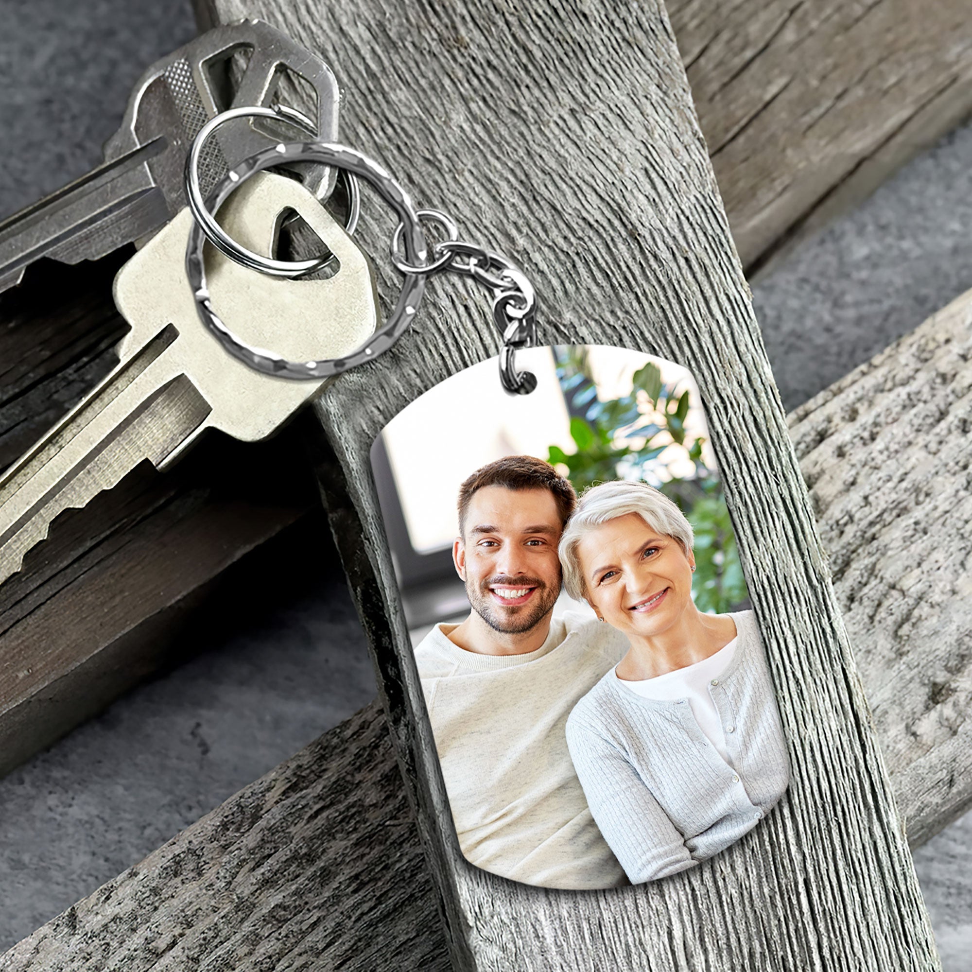 Never Forget How Much I Love You - Personalized Photo Keychain