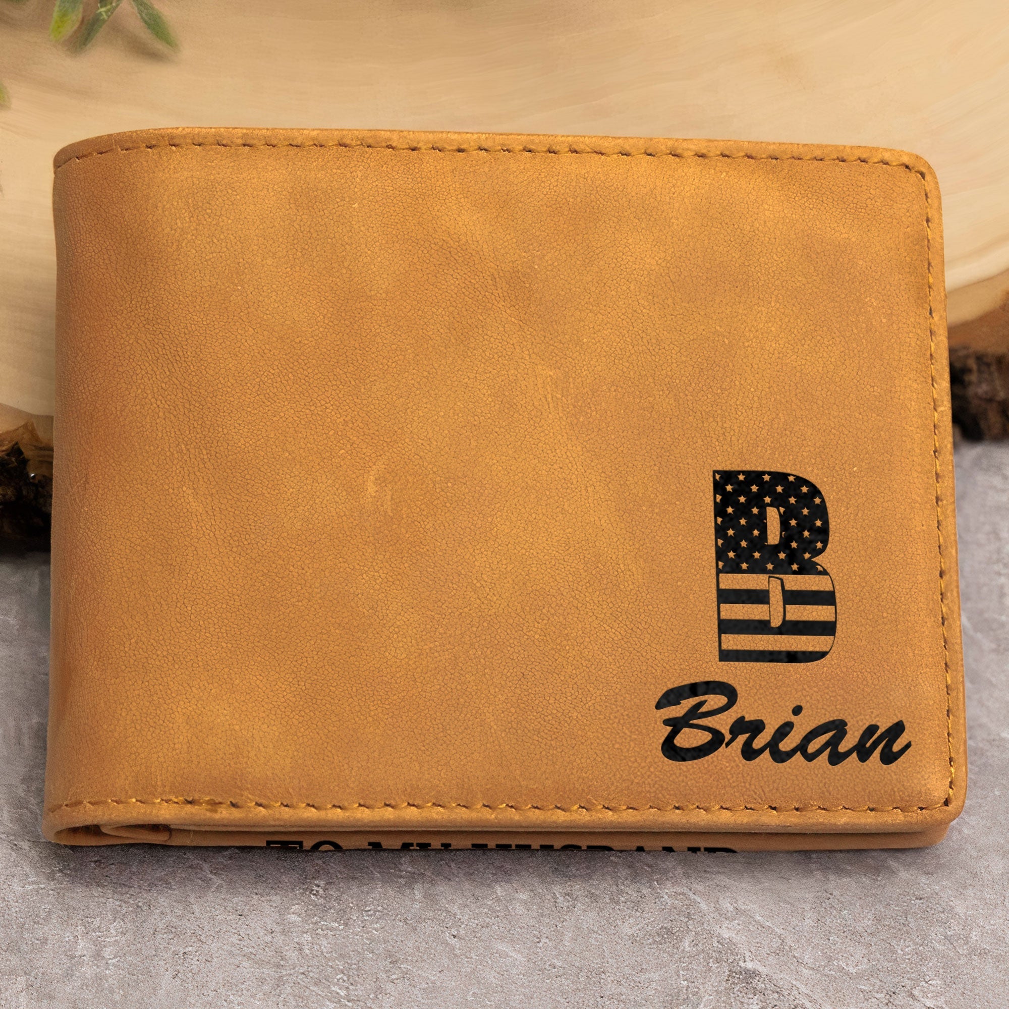 Never Forget That I Love You - Personalized Leather Wallet