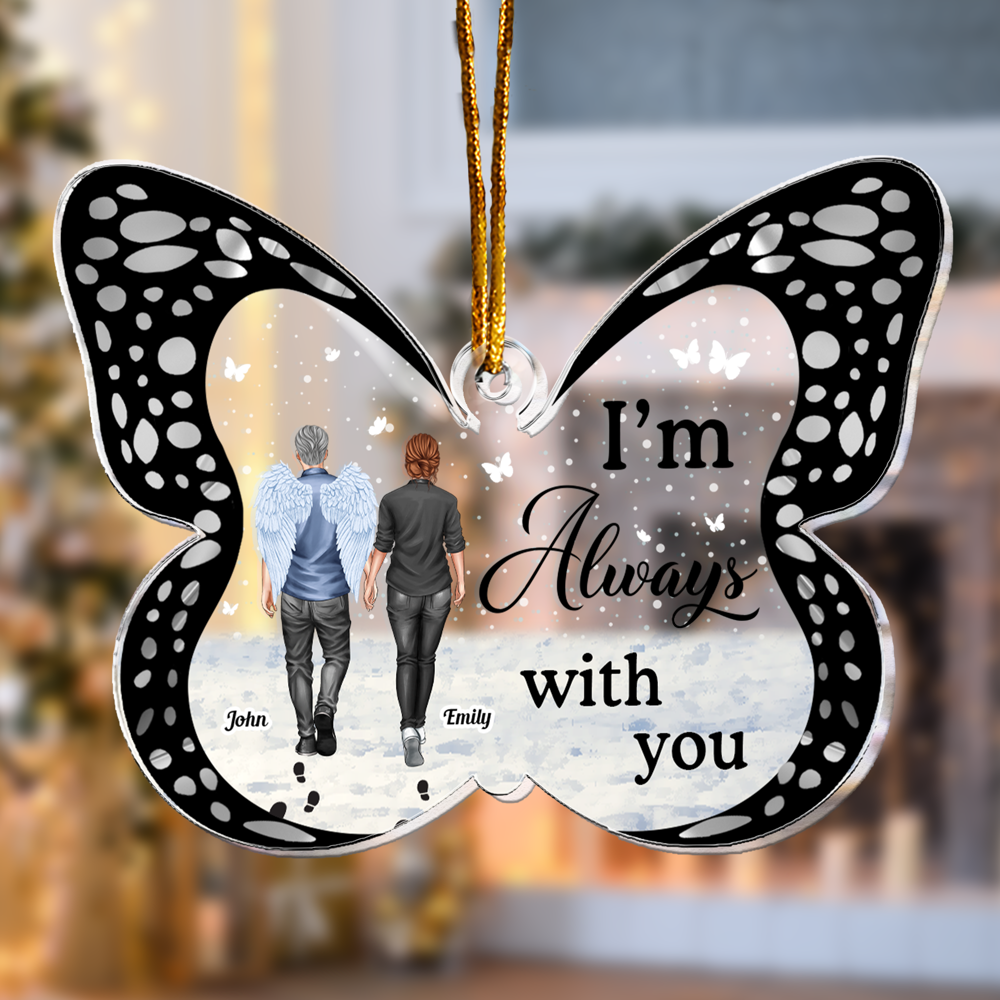 Never Walk Alone - Gifts For Loss Family - Personalized Acrylic Ornament