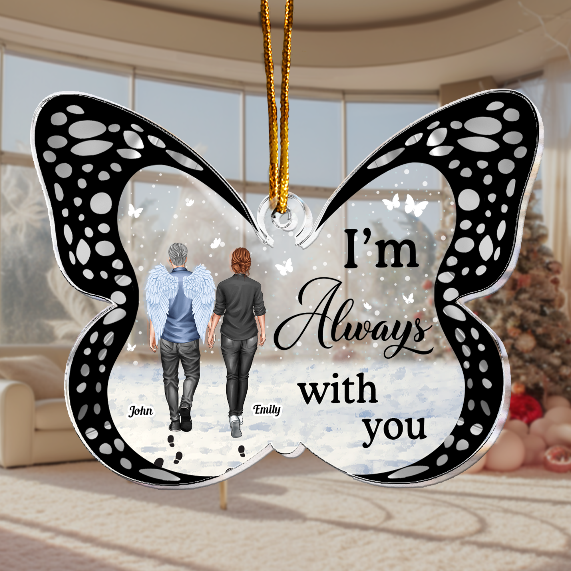 Never Walk Alone - Gifts For Loss Family - Personalized Acrylic Ornament