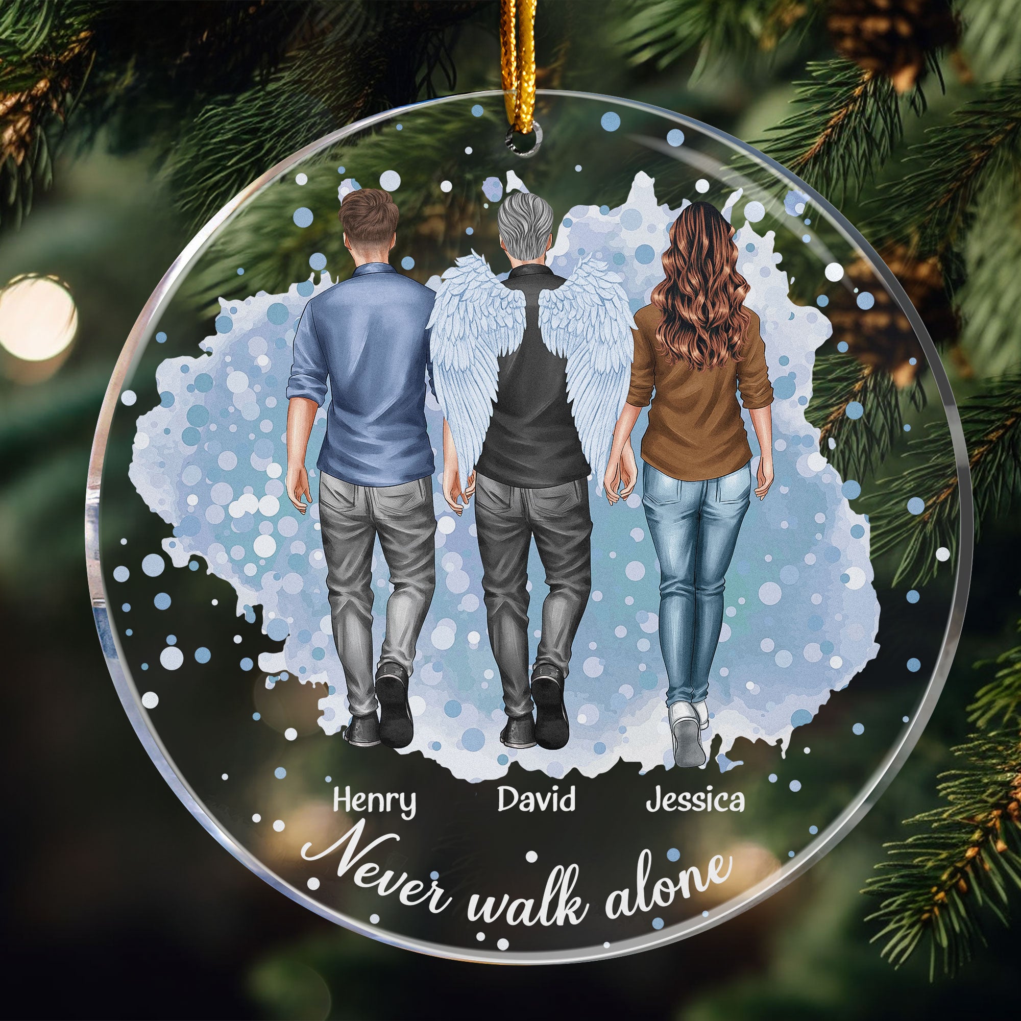 Never Walk Alone - New Version - Personalized Acrylic Ornament