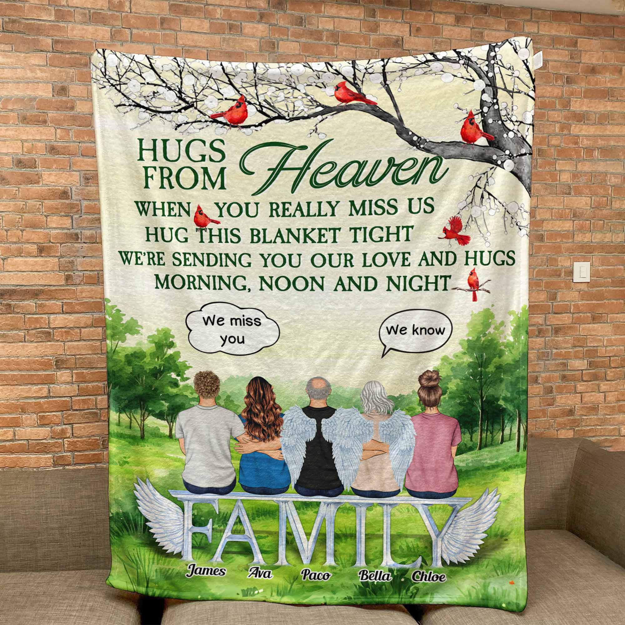 New Christmas Blanket A Hug From Heaven - Personalized Blanket