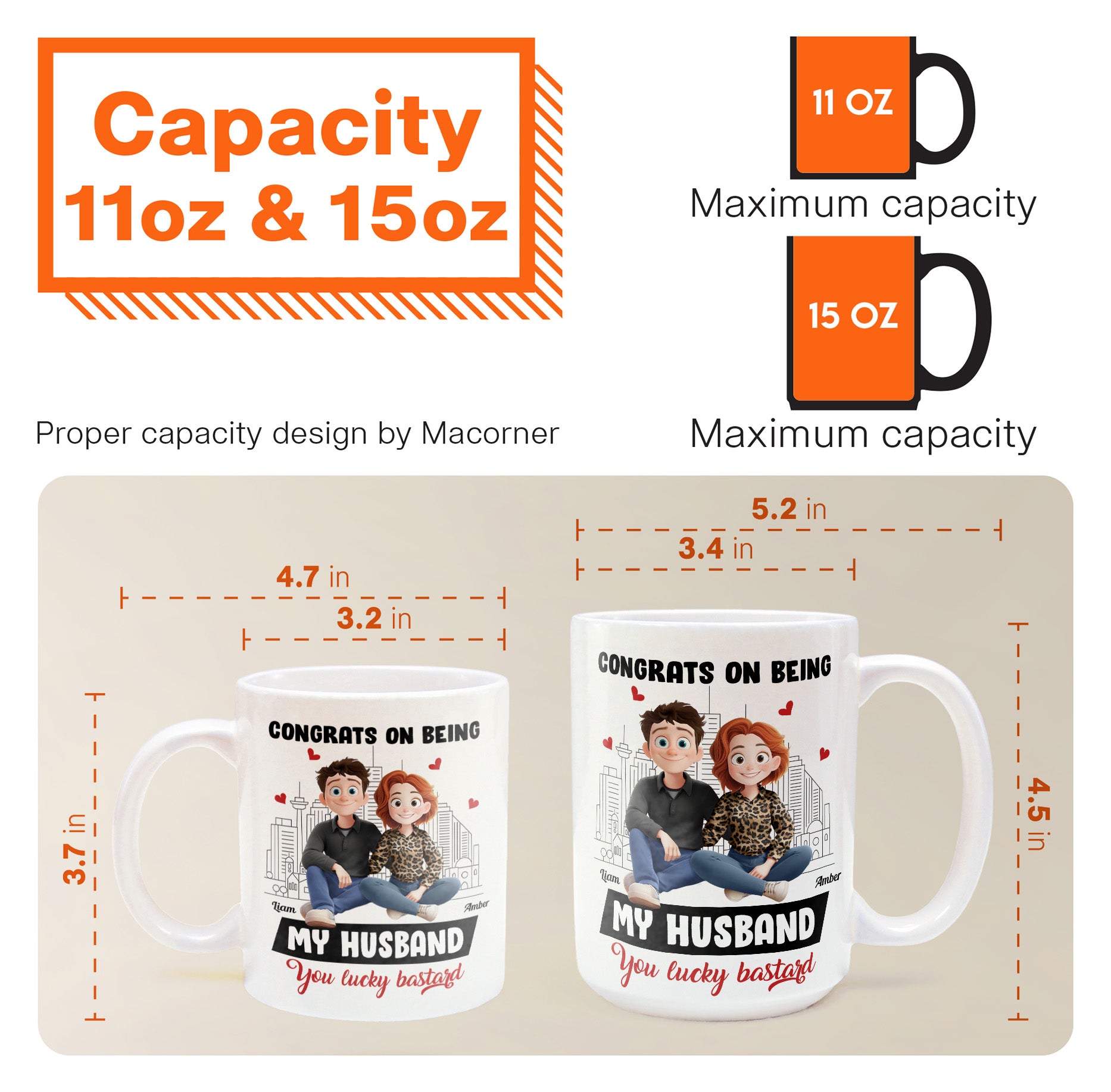 New Version Funny Couple Congrats On Being My Husband - Personalized Mug