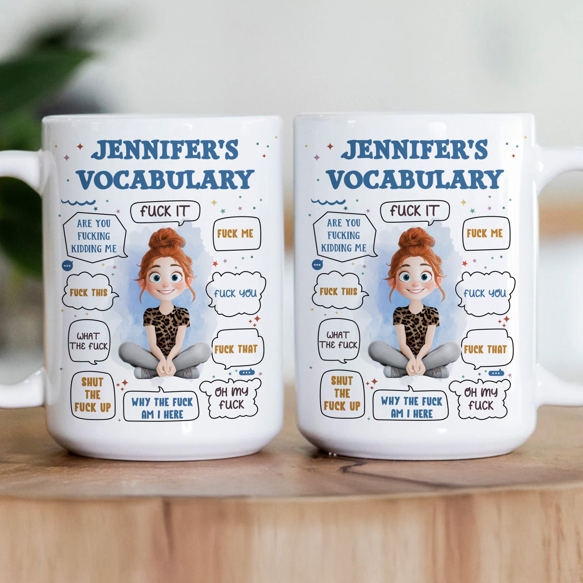 New Version Funny F*ck Vocabulary - Personalized Mug