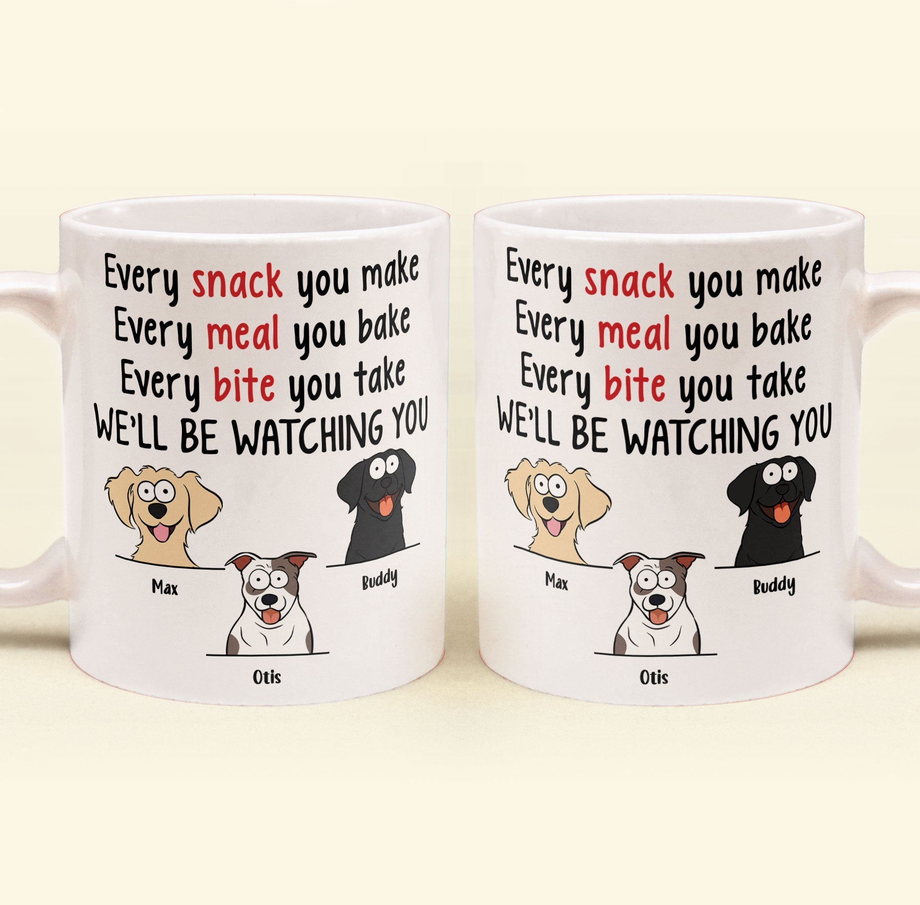 New Version - We'll Be Watching You - Personalized Mug