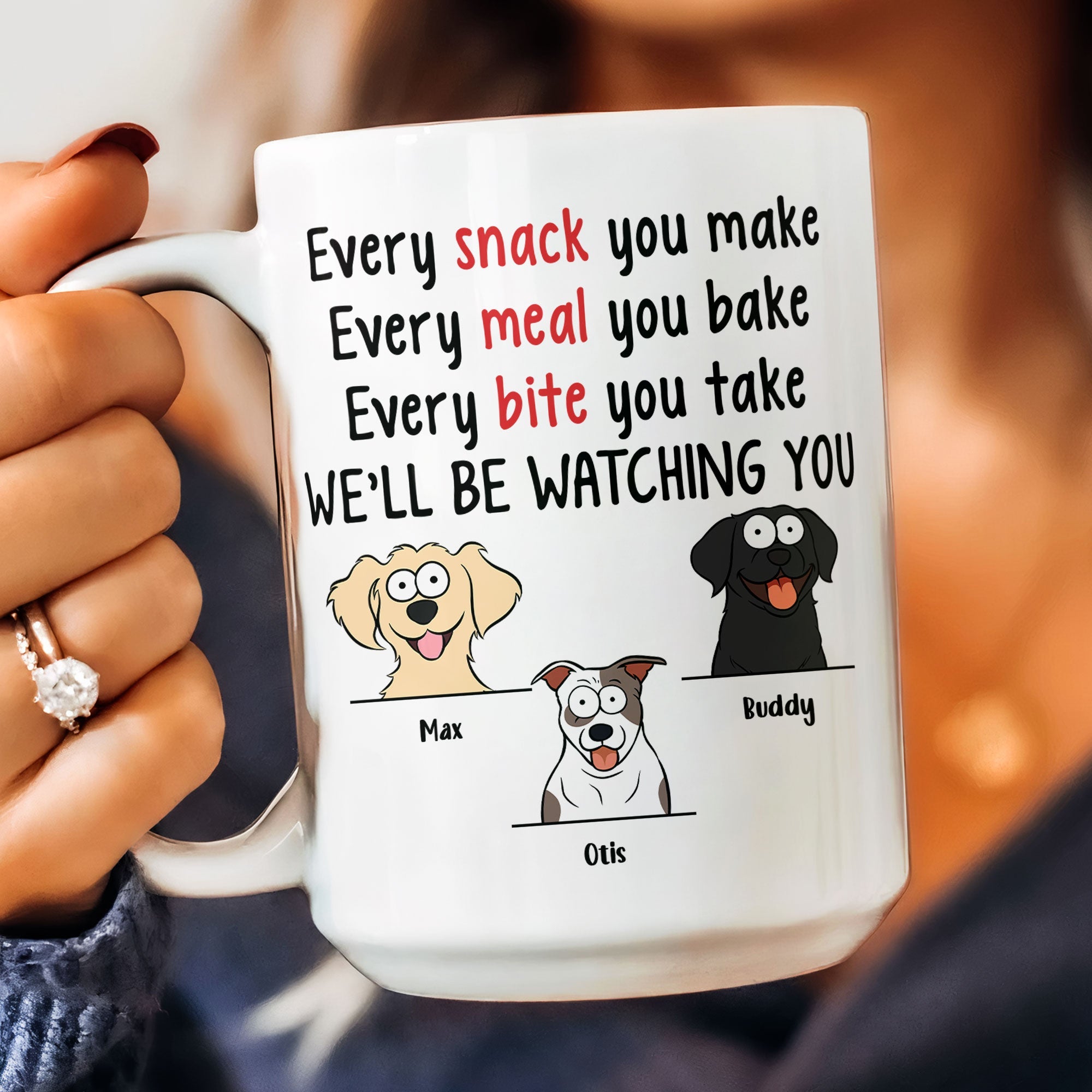 New Version - We'll Be Watching You - Personalized Mug