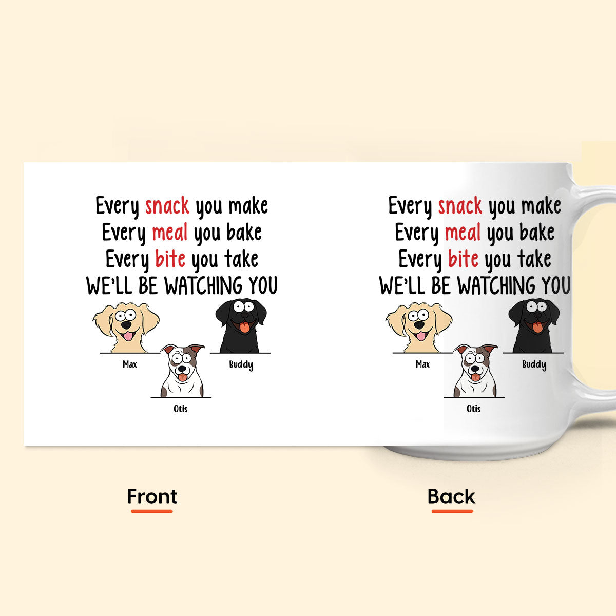 New Version - We'll Be Watching You - Personalized Mug