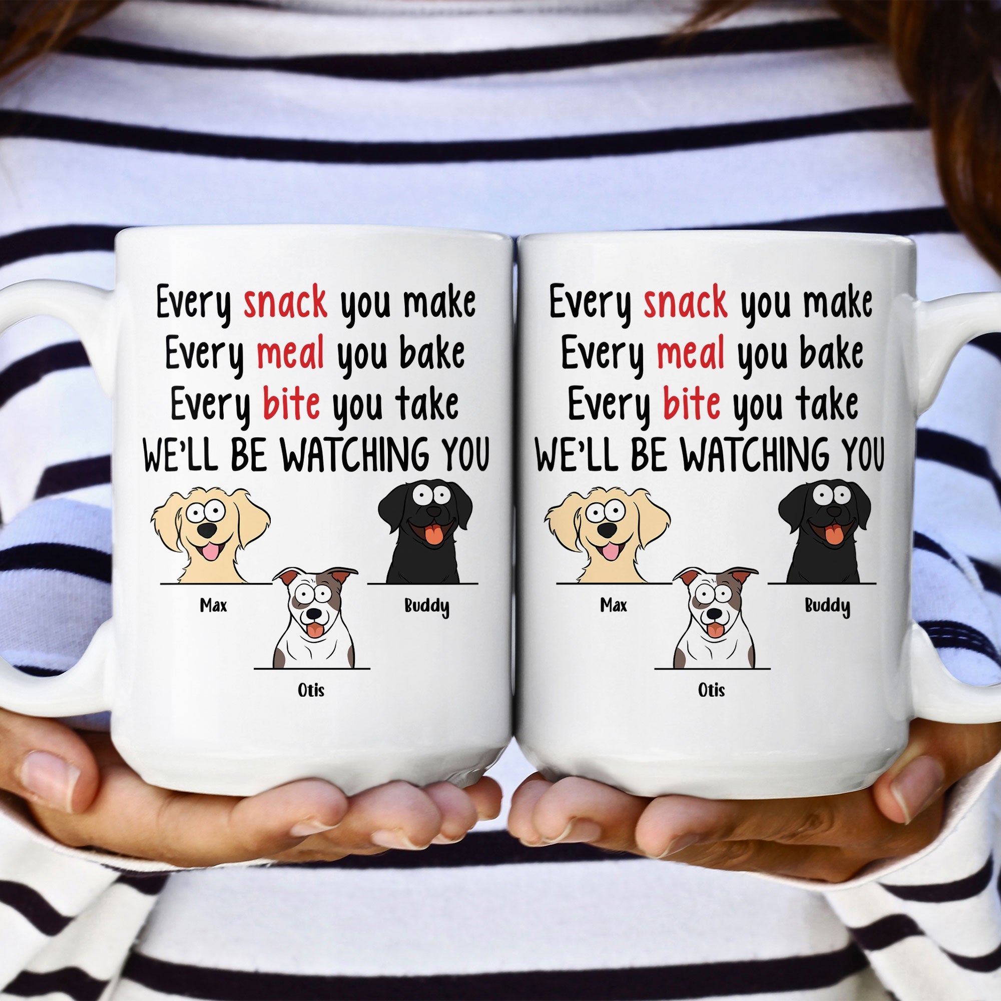 New Version - We'll Be Watching You - Personalized Mug