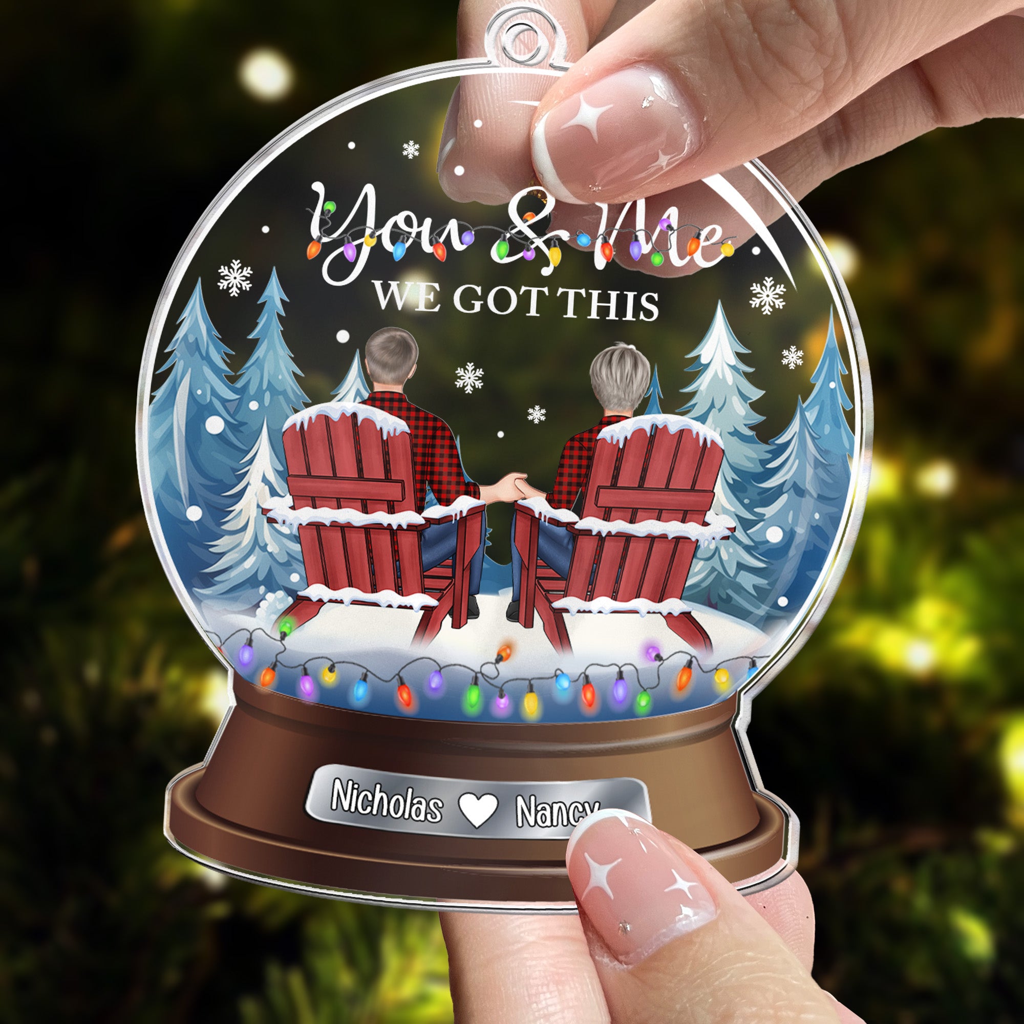 New Version You & Me We Got This - Personalized Acrylic Ornament