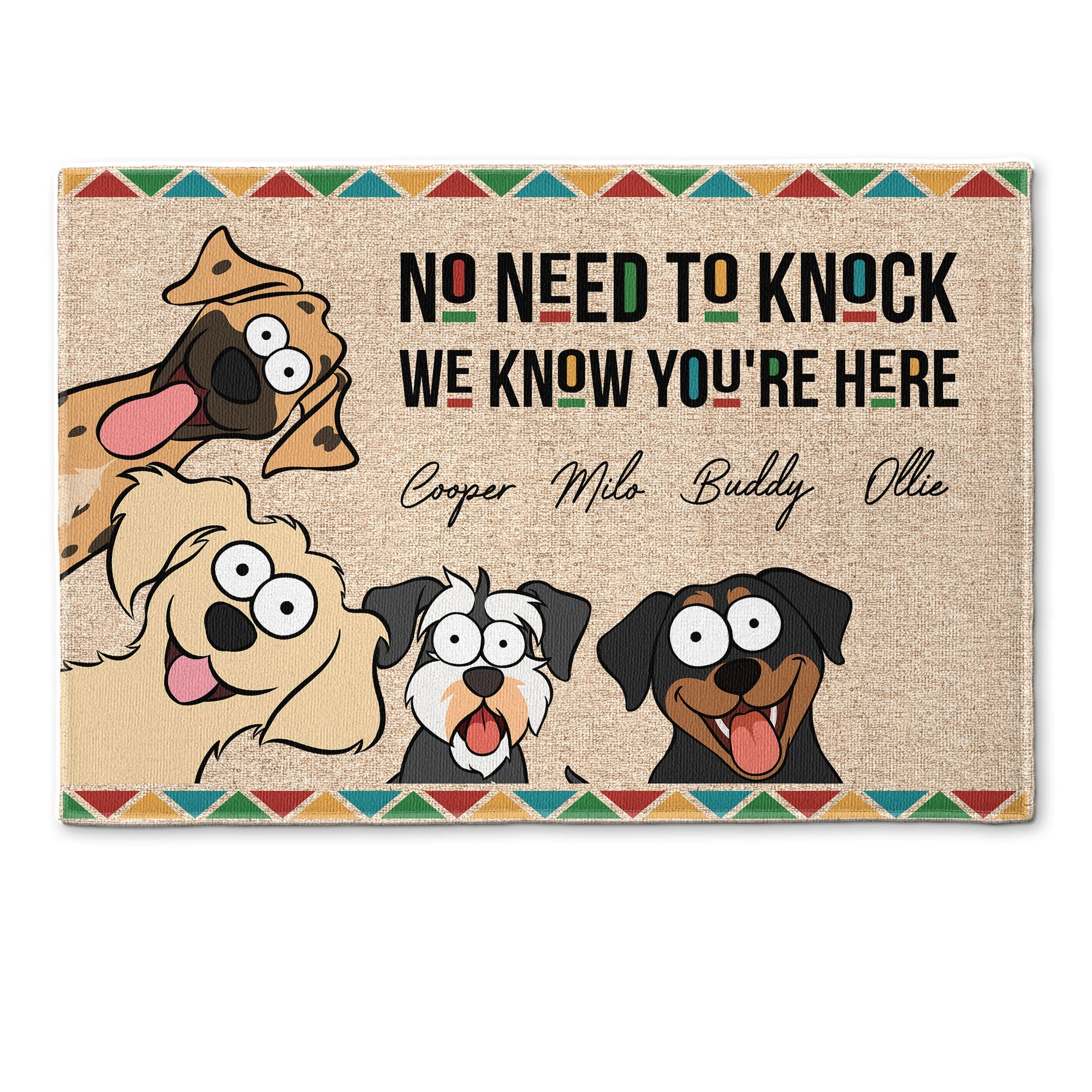 No Need To Knock Custom Dogs, Cats - Personalized Doormat