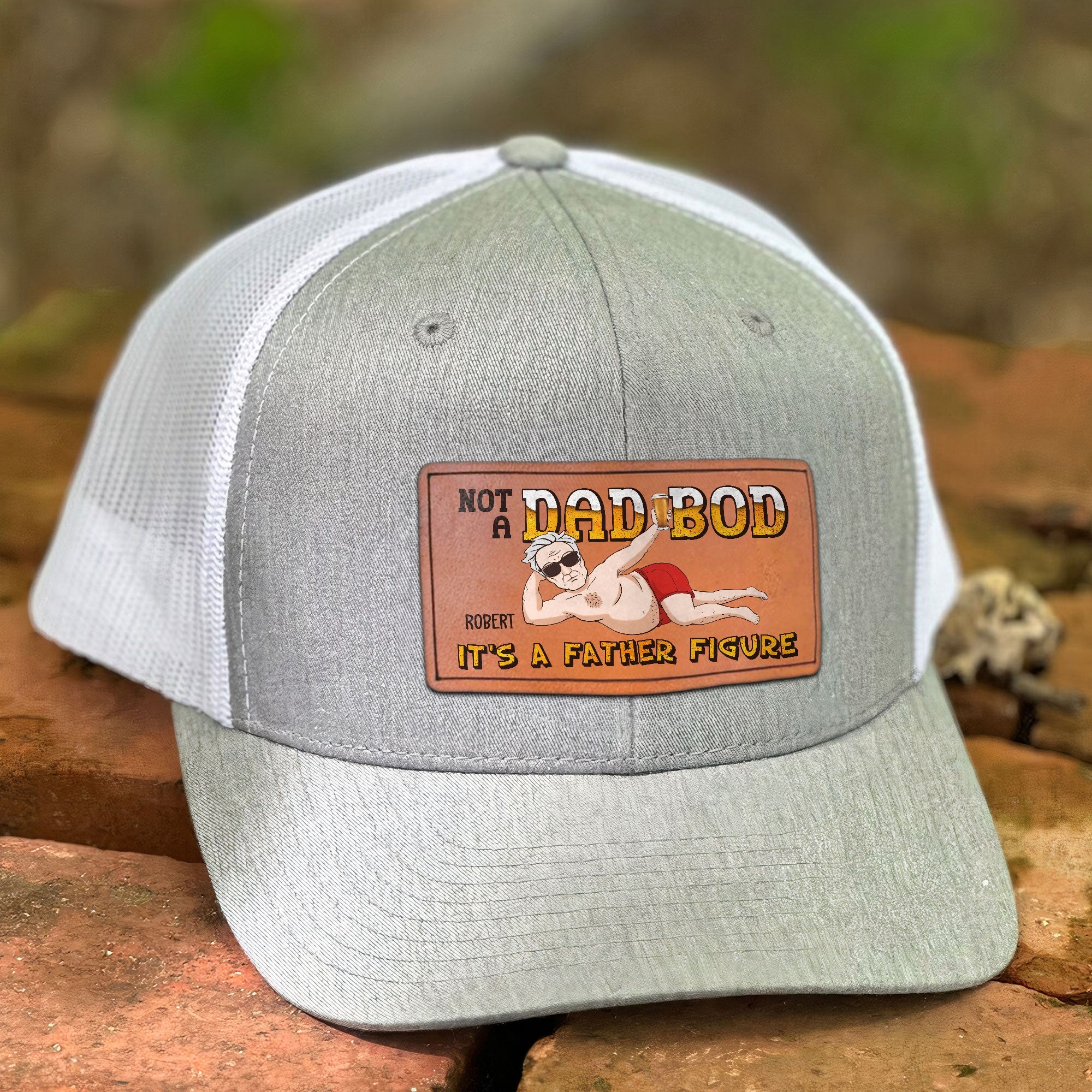 Not A Dad Bod - Personalized Leather Patch Hat