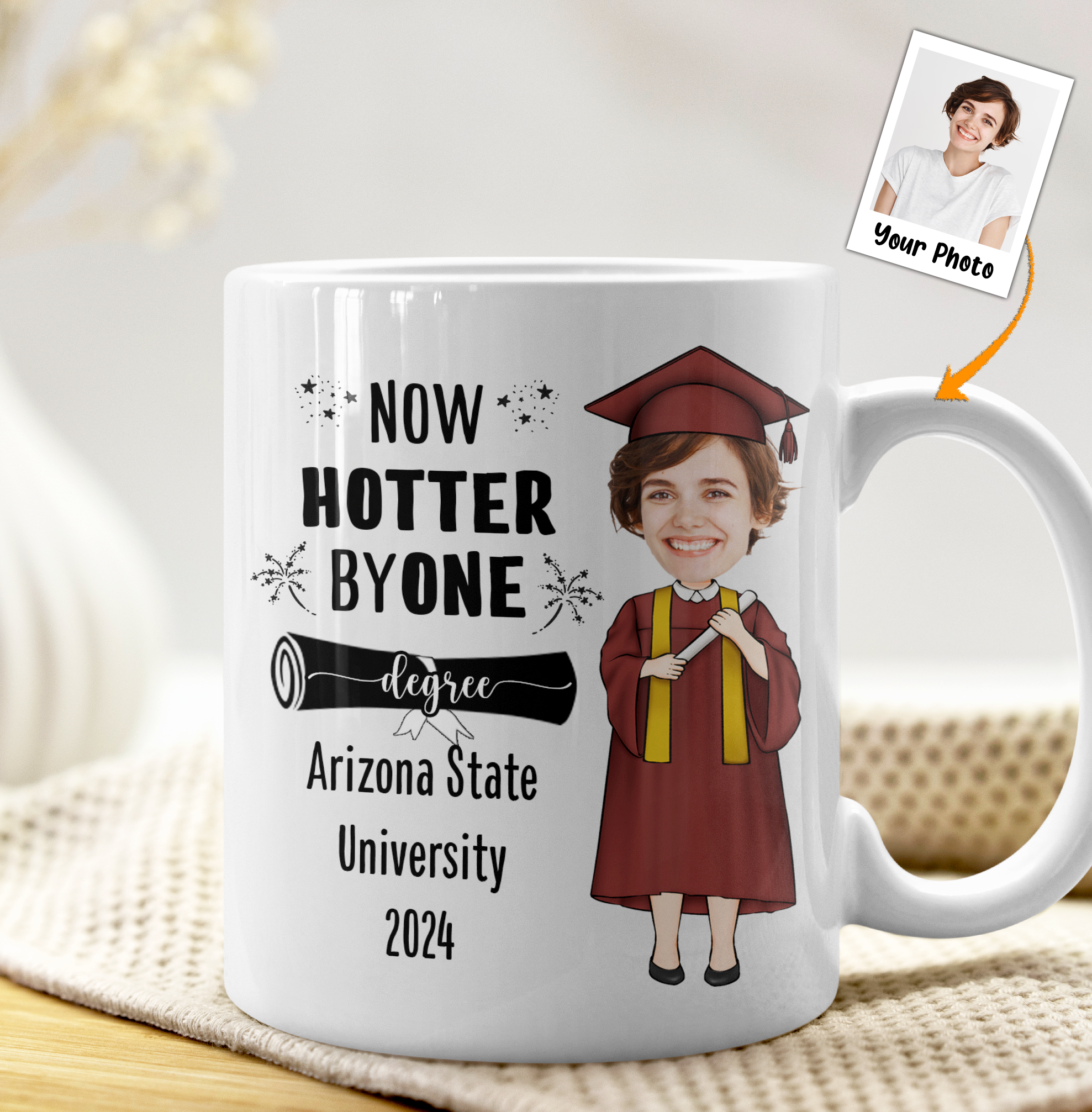 Now Hotter By One Degree - Personalized Photo Mug