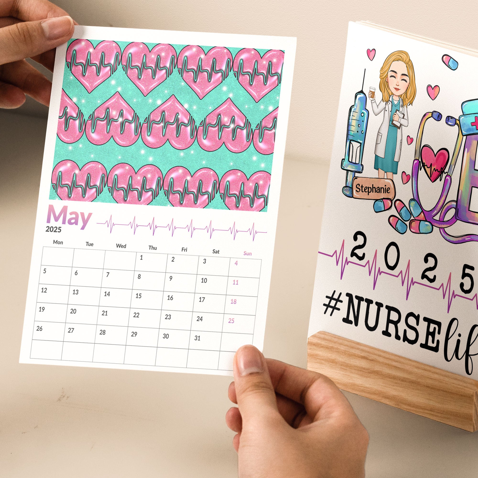 Nurse Life - Personalized Easel Calendar