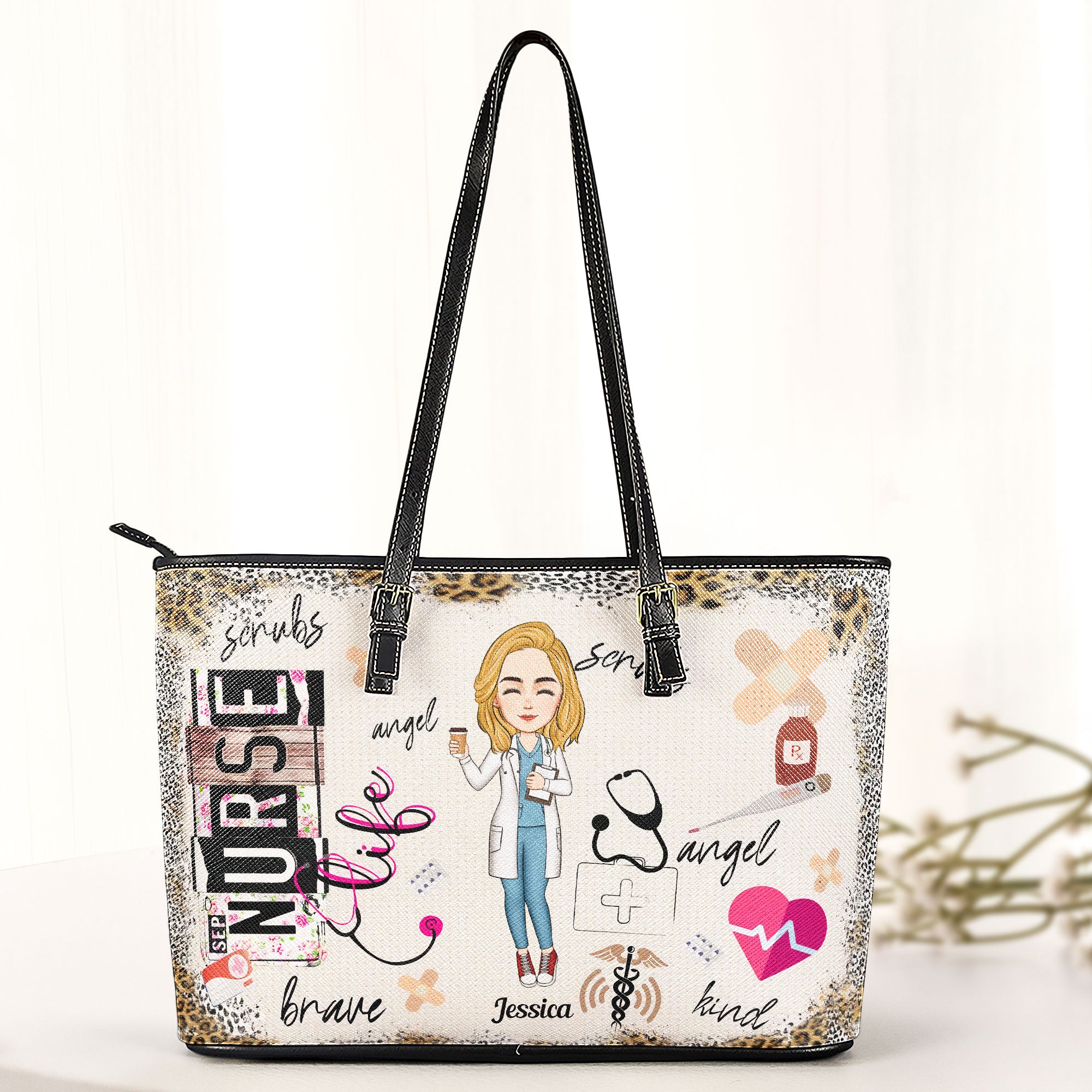 Nurse Life - Personalized Leather Tote Bag