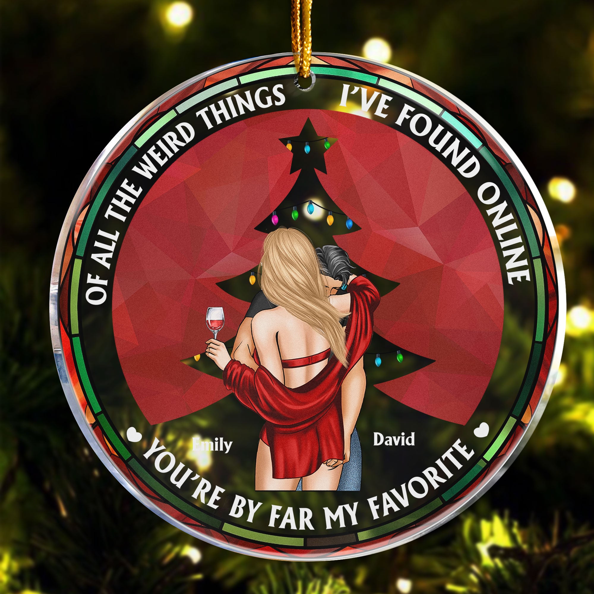 Of All The Weird Things I've Found Online Couple - Personalized Acrylic Ornament