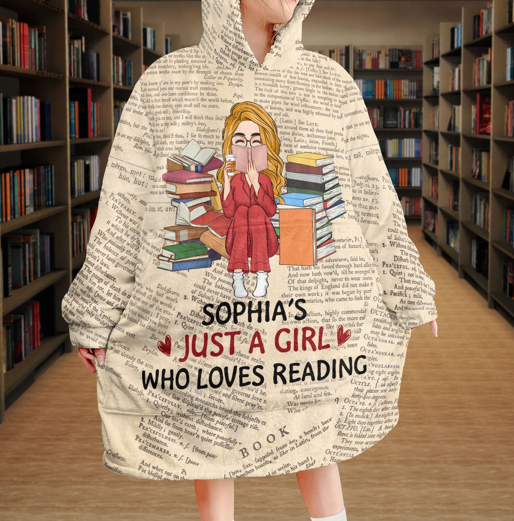 Official Reading Hoodie - Personalized Oversized Blanket Hoodie