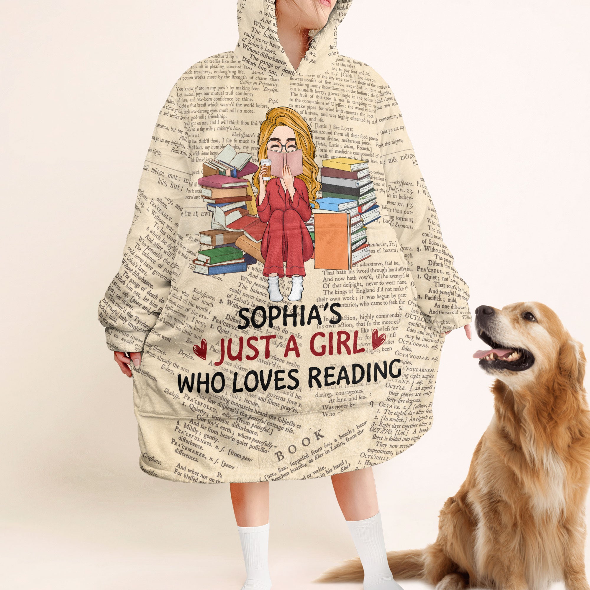 Official Reading Hoodie - Personalized Oversized Blanket Hoodie