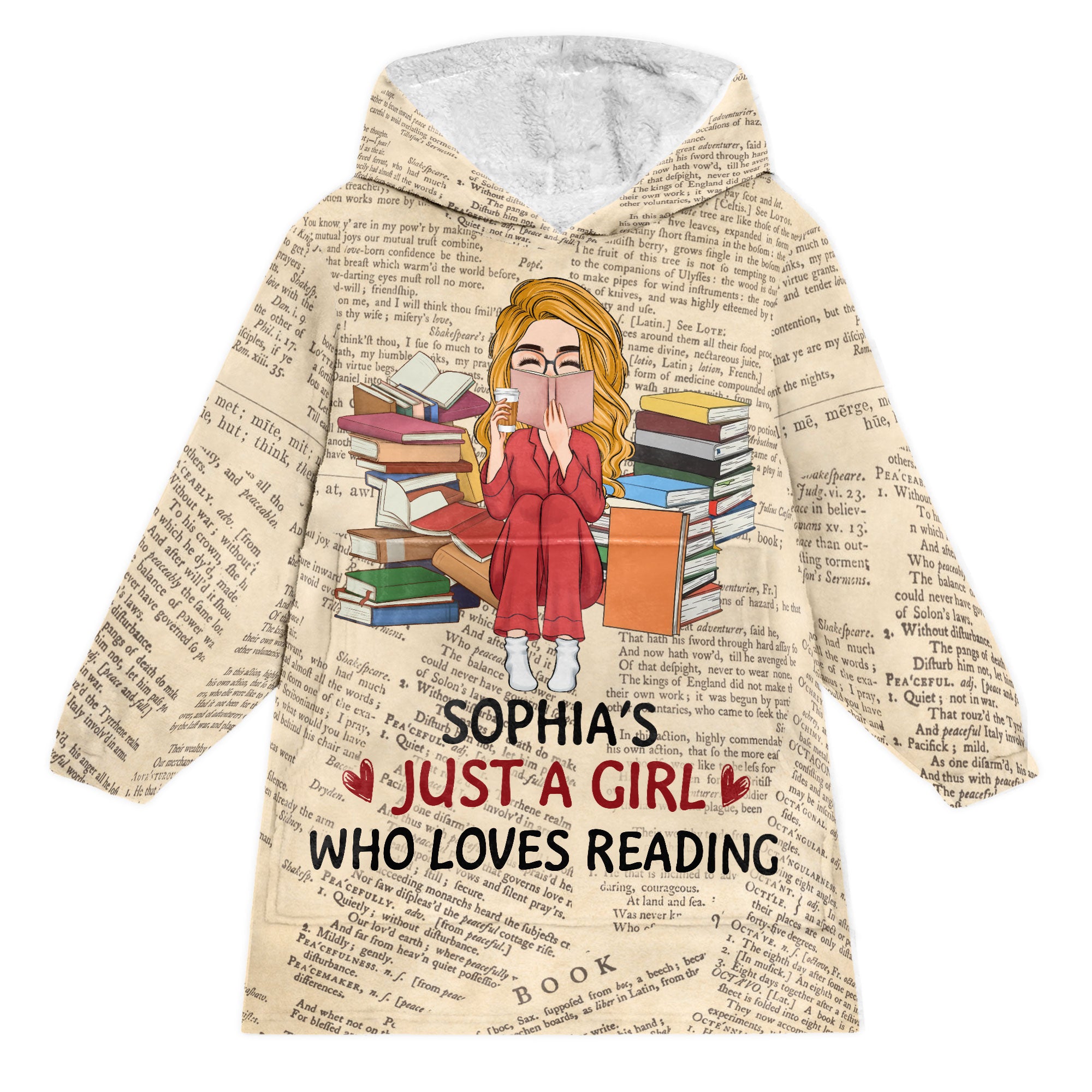 Official Reading Hoodie - Personalized Oversized Blanket Hoodie