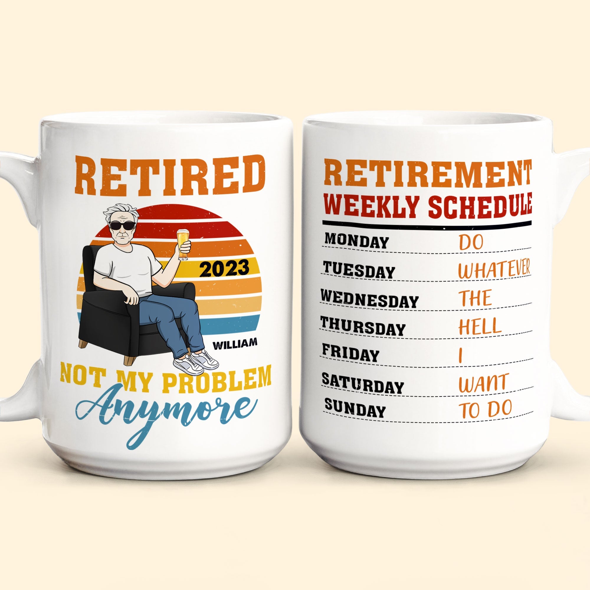 Officially Retired - Personalized Mug