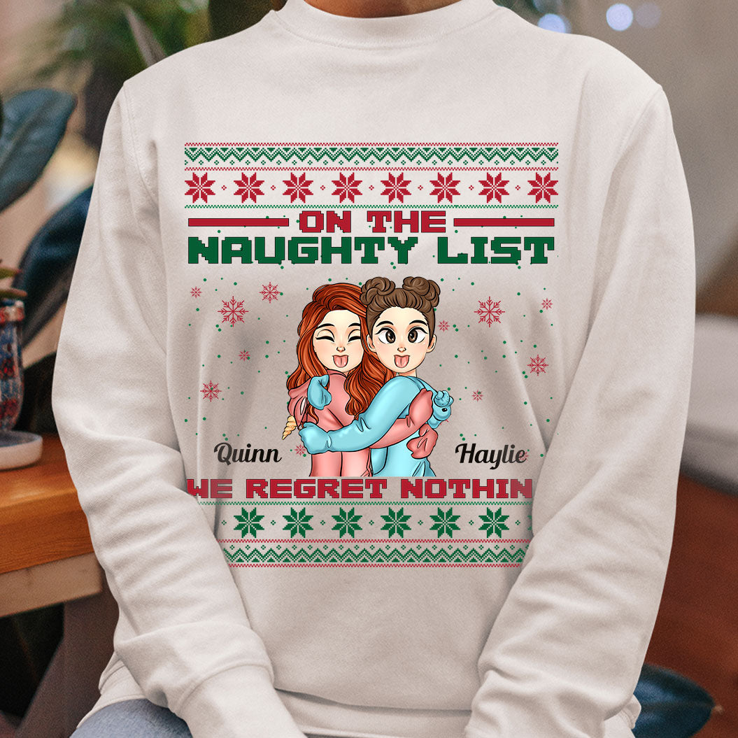 On The Naughty List - Personalized Matching Bestie Sweatshirt