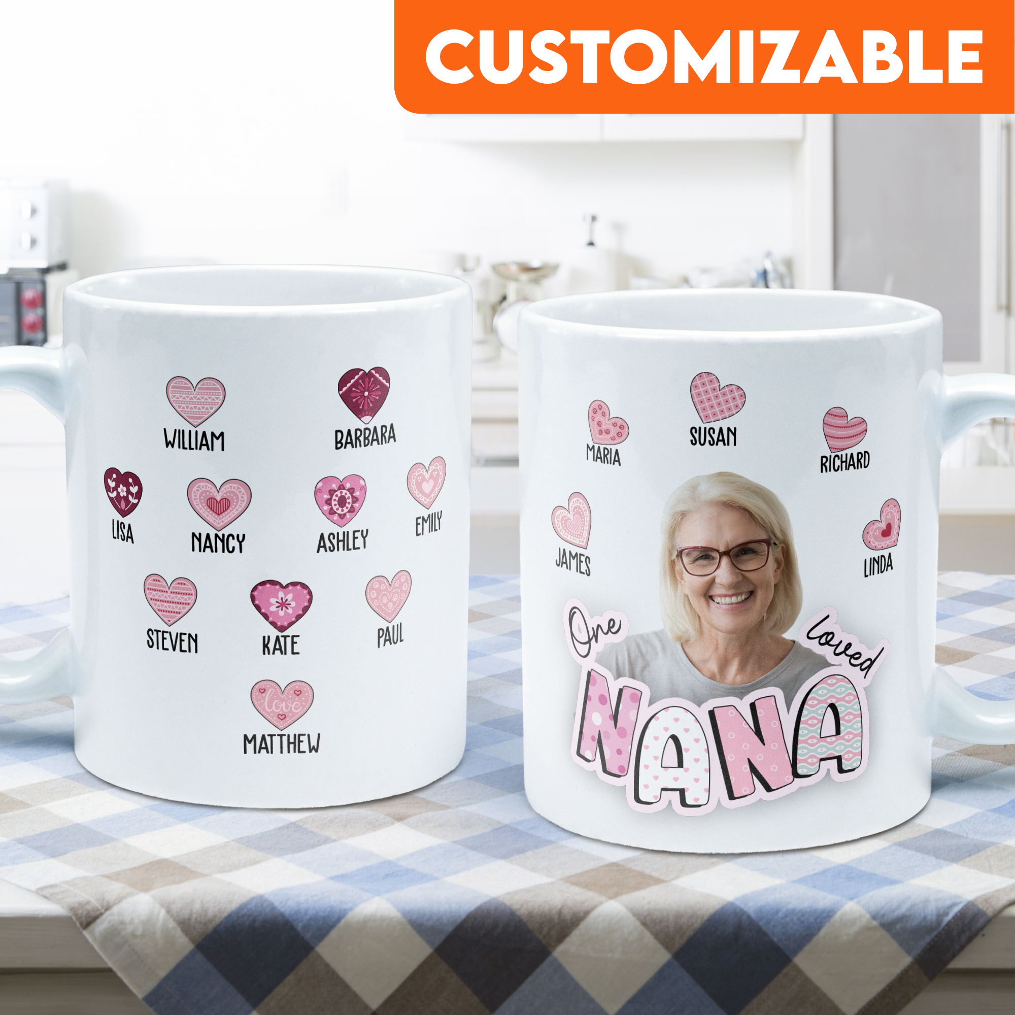 One Loved Grandma - Personalized Photo Mug