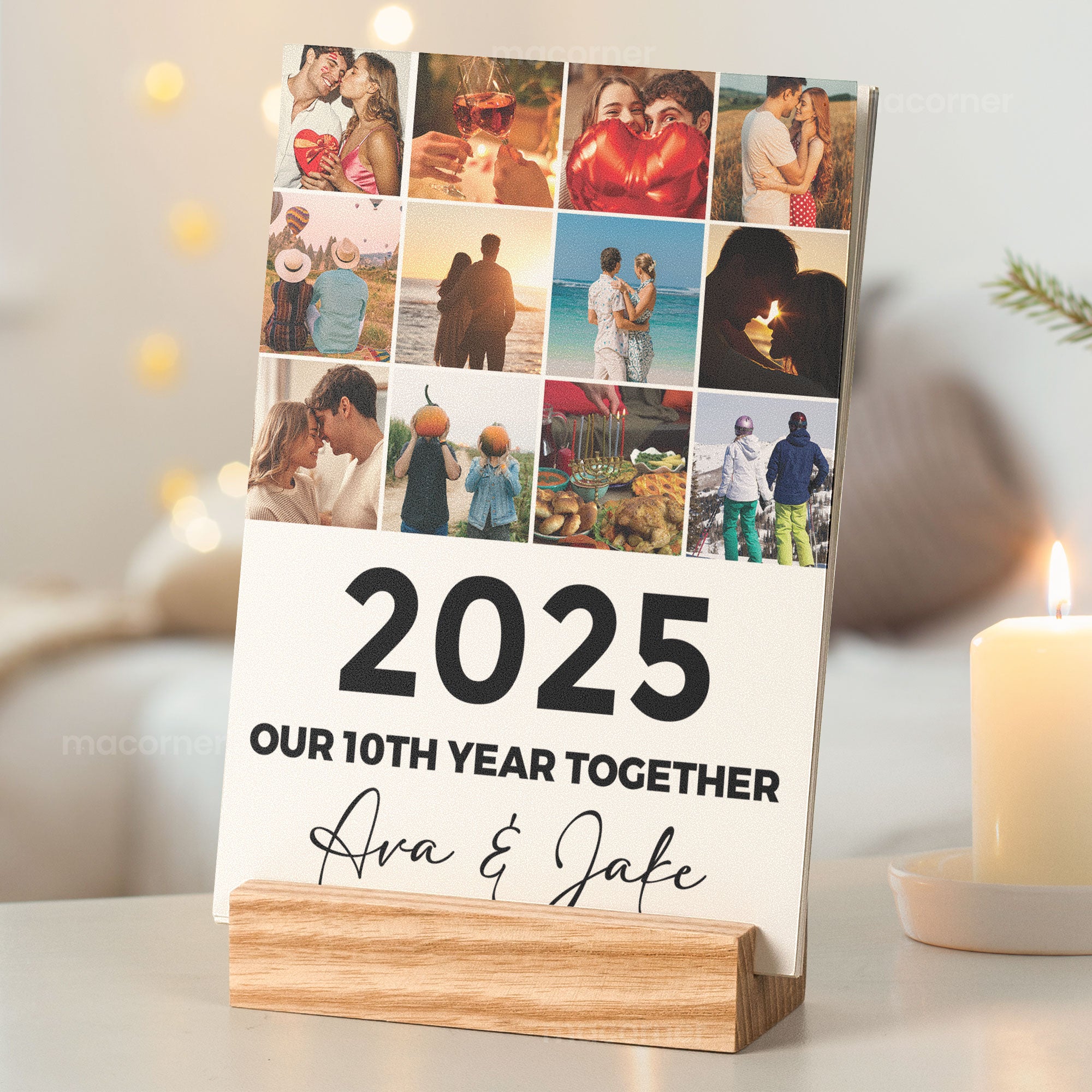 One More Year Together - Personalized Photo Easel Calendar