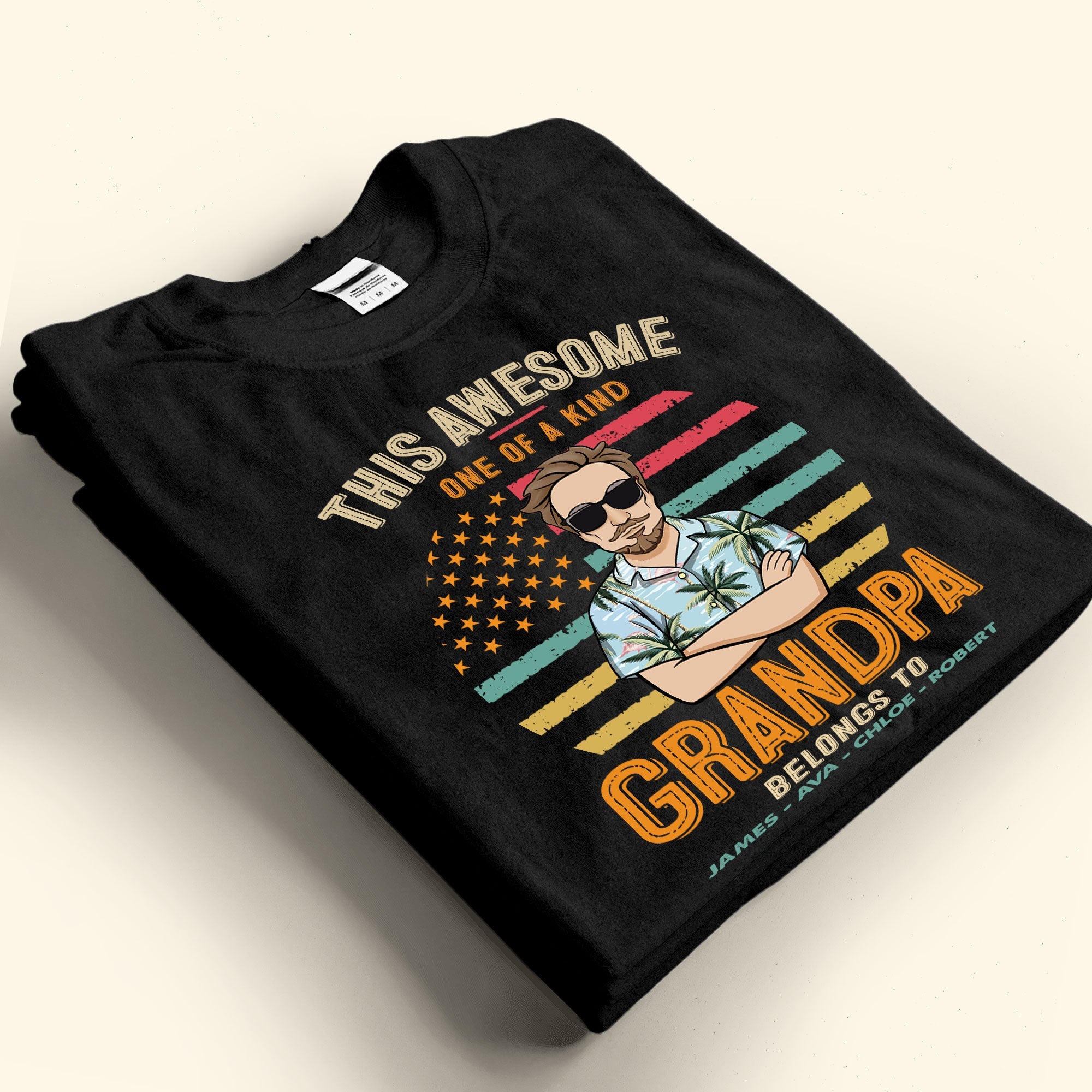 One Of A Kind Grandpa - Personalized Shirt