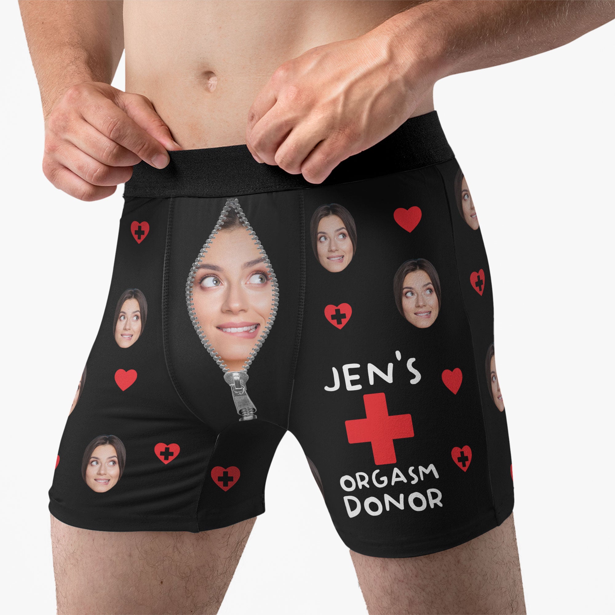 Orgasm Donor - Personalized Photo Men's Boxer Briefs