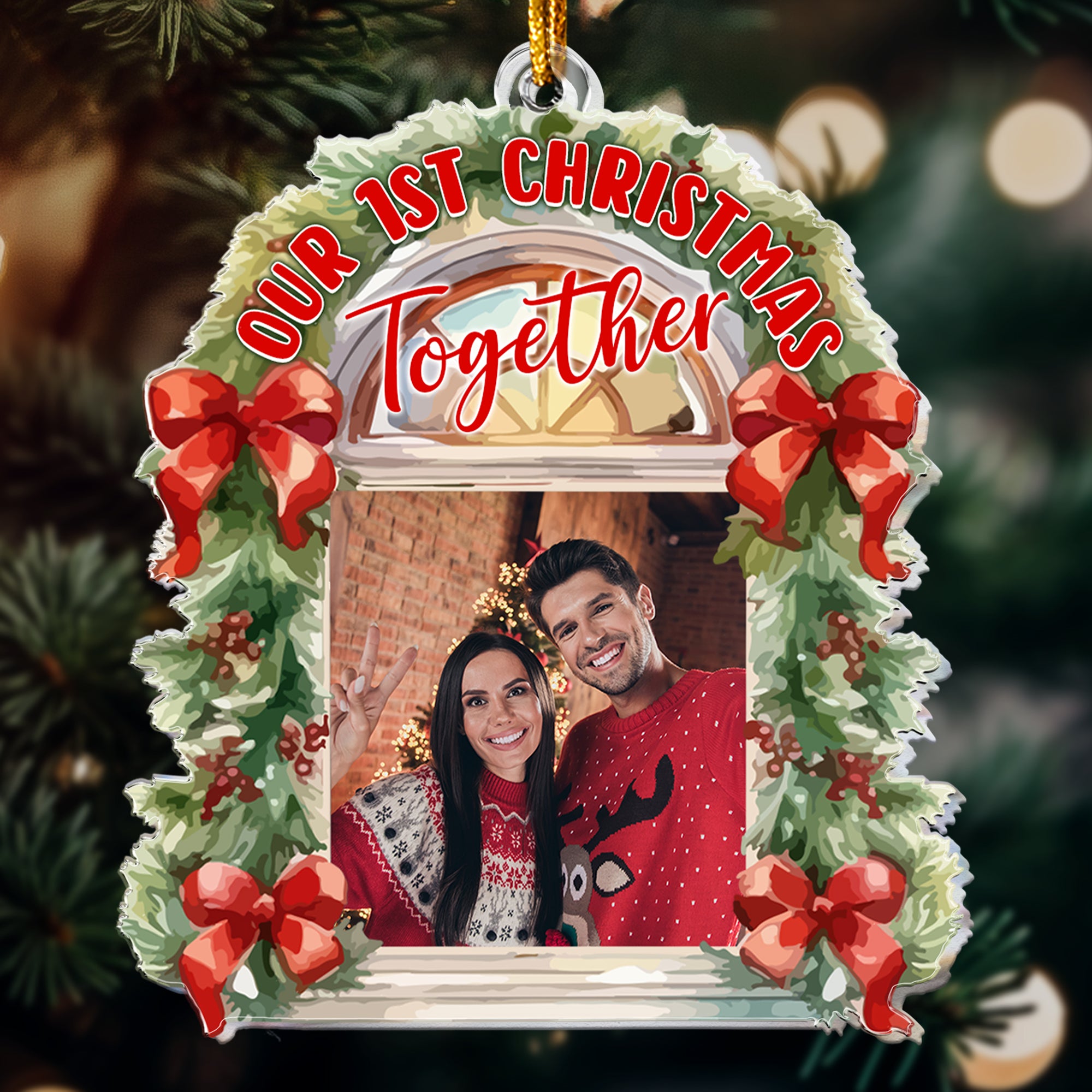 Our 1St Christmas Together - Personalized Acrylic Photo Ornament