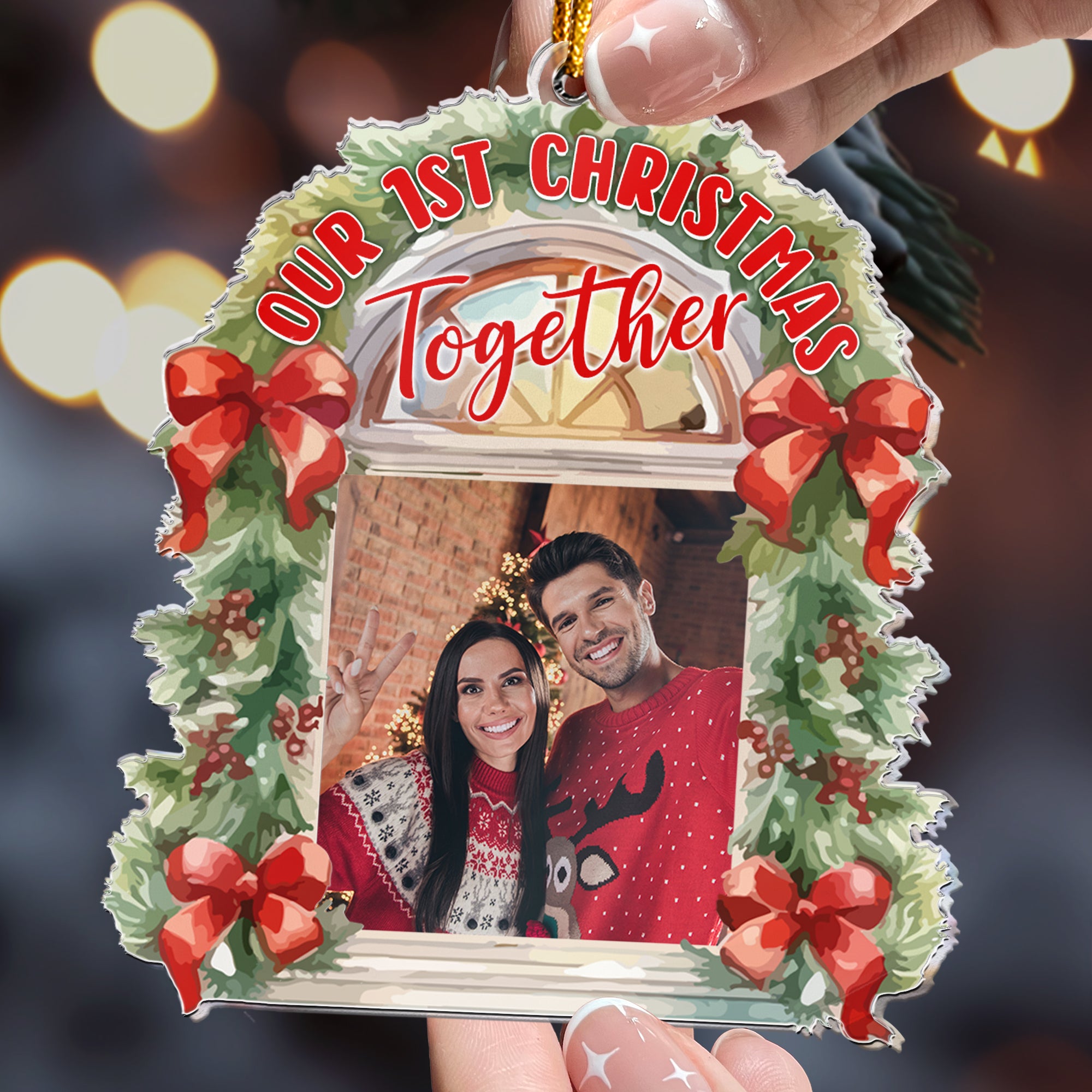 Our 1St Christmas Together - Personalized Acrylic Photo Ornament