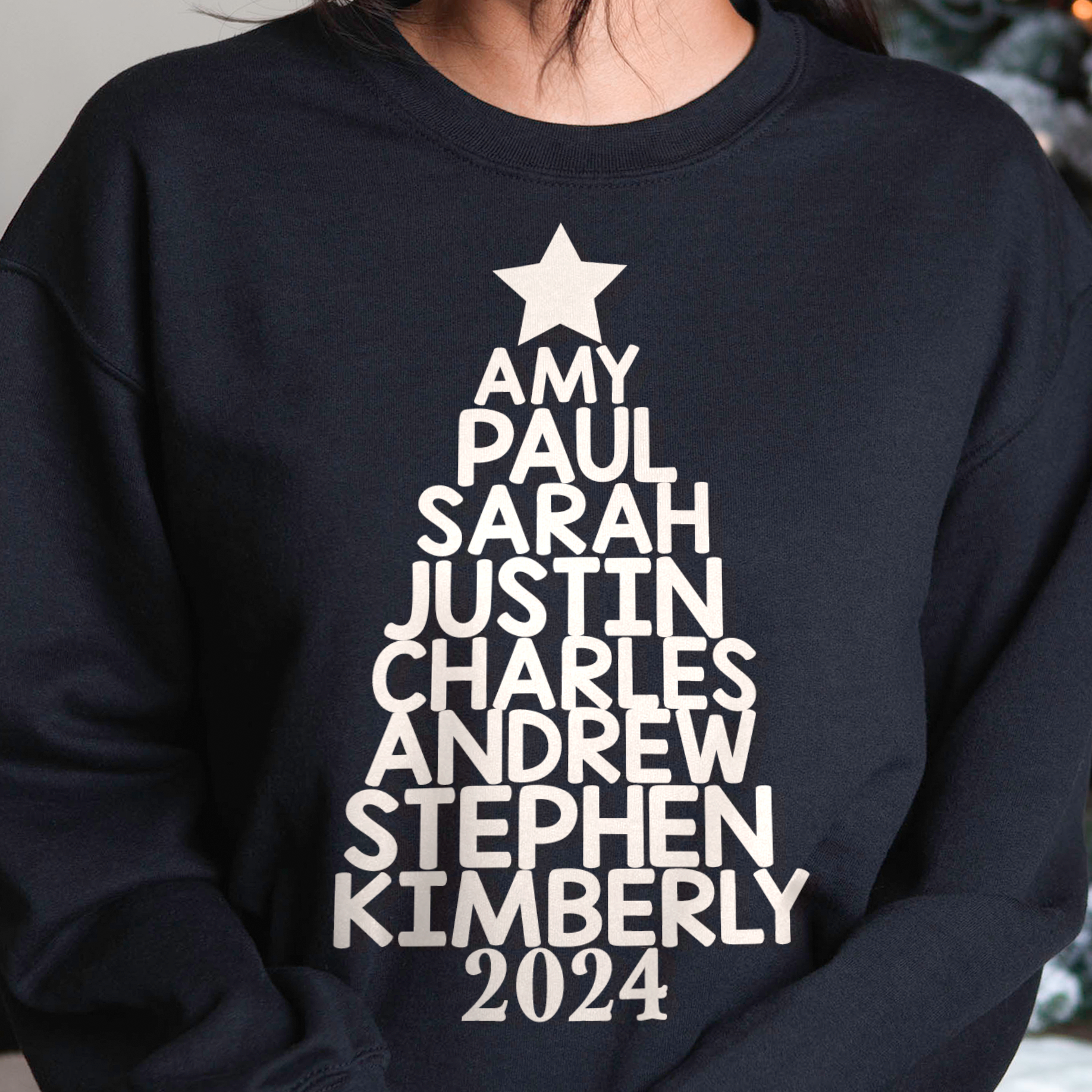 Our Family Christmas Tree 2024 - Personalized SweatShirt