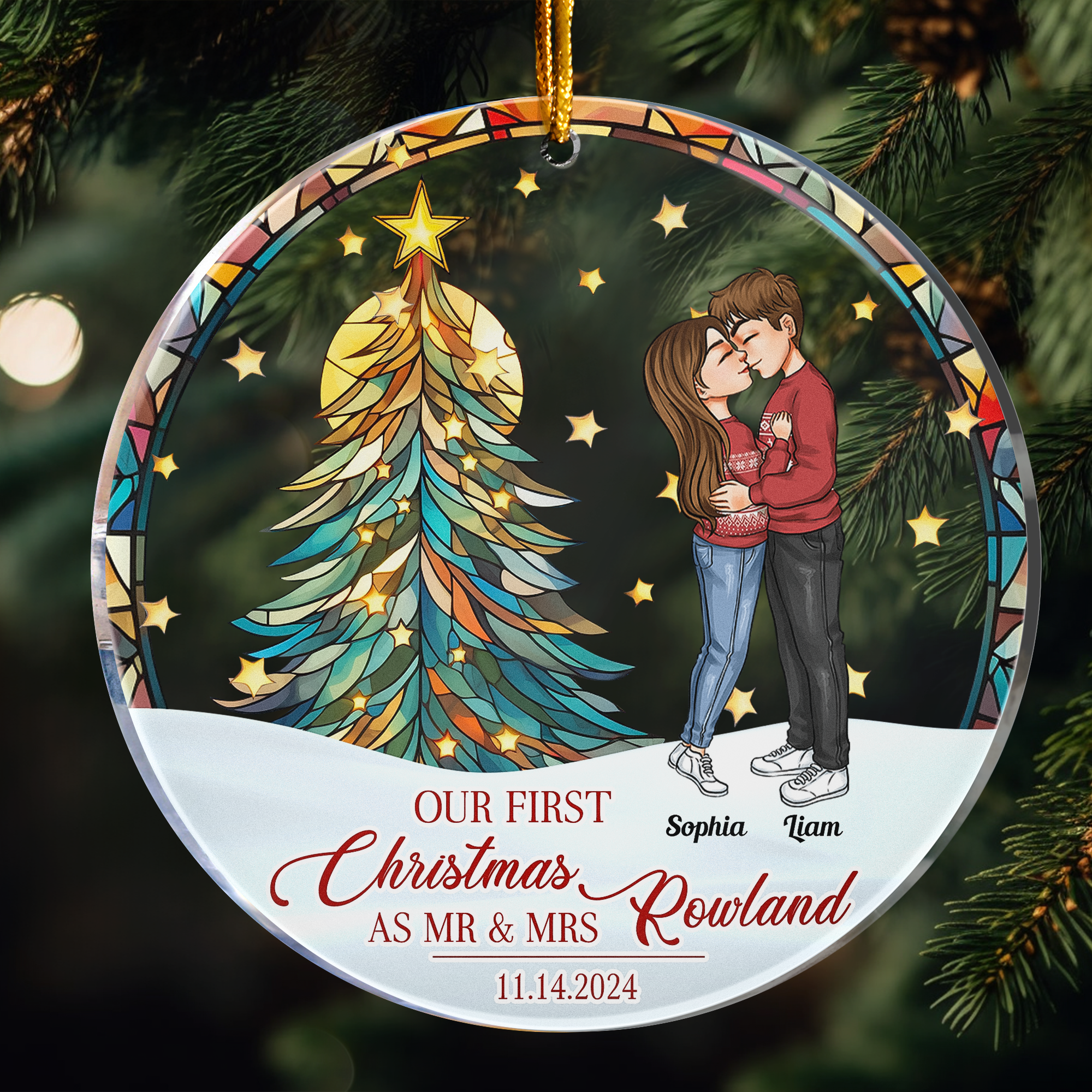 Our First Christmas - Personalized Acrylic Ornament