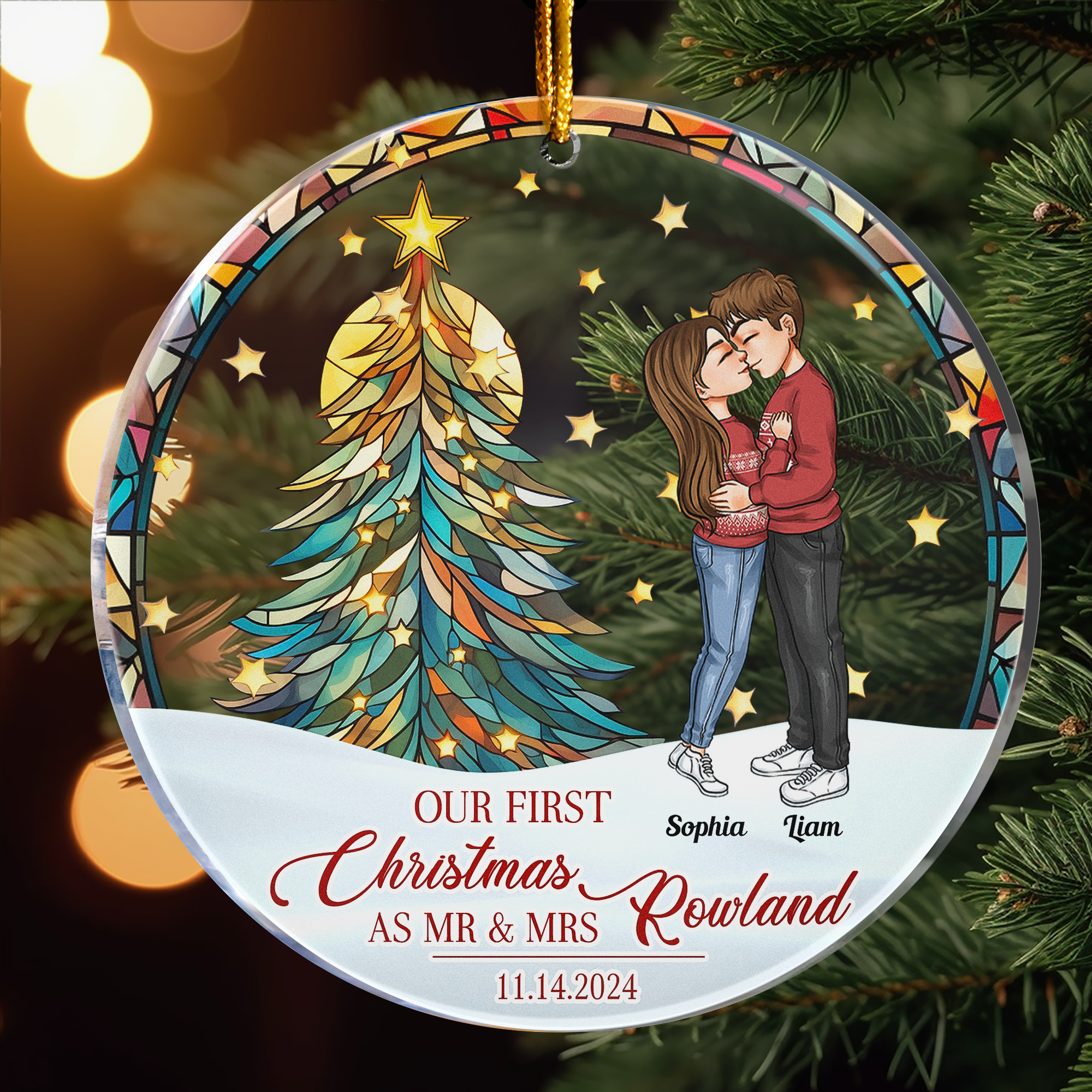 Our First Christmas - Personalized Acrylic Ornament