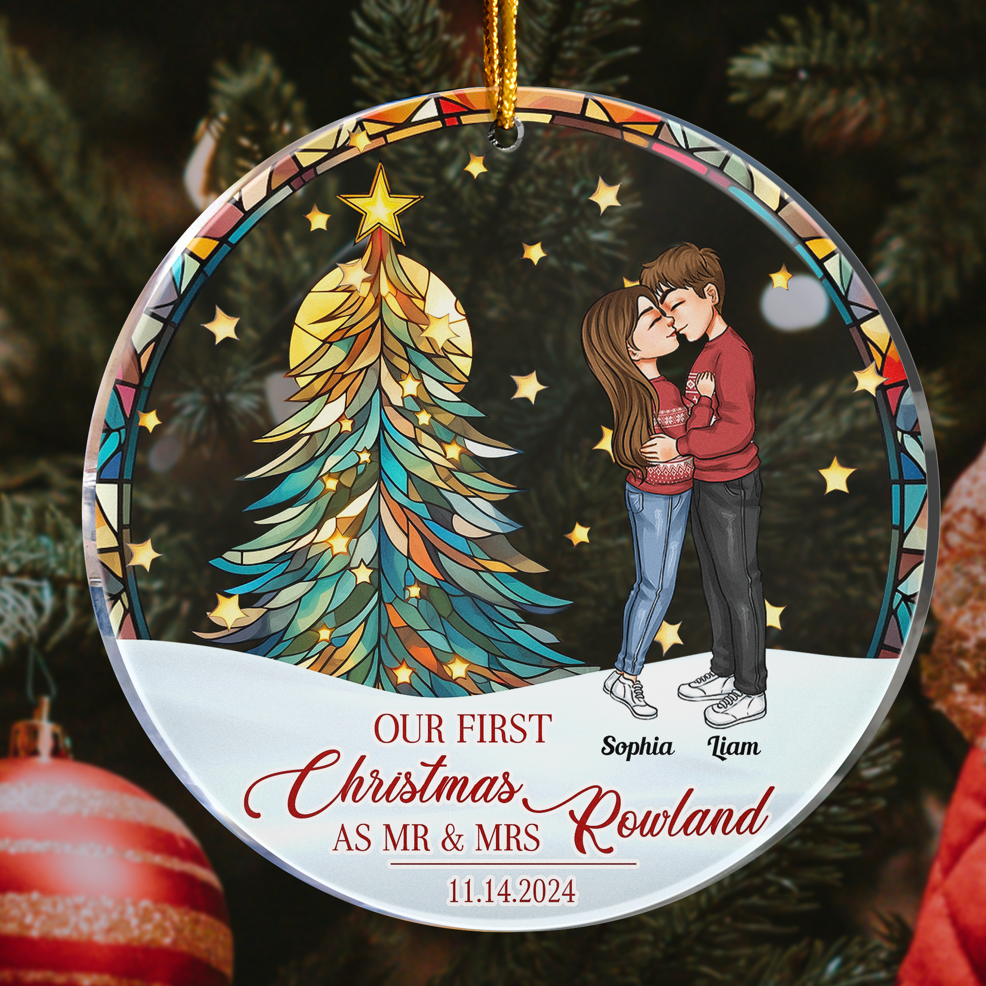 Our First Christmas - Personalized Acrylic Ornament