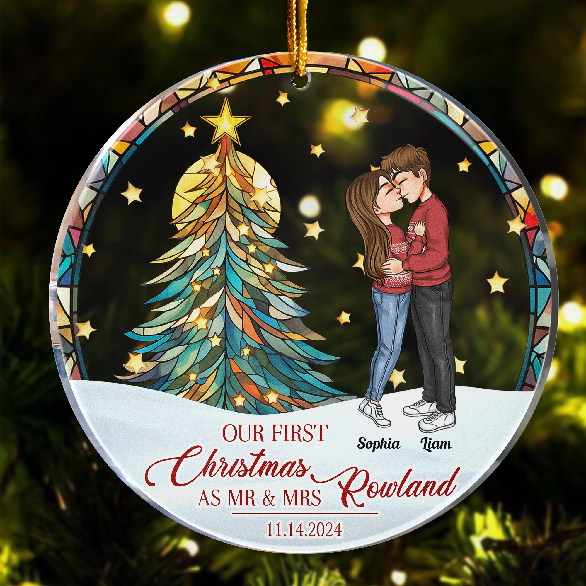 Our First Christmas - Personalized Acrylic Ornament