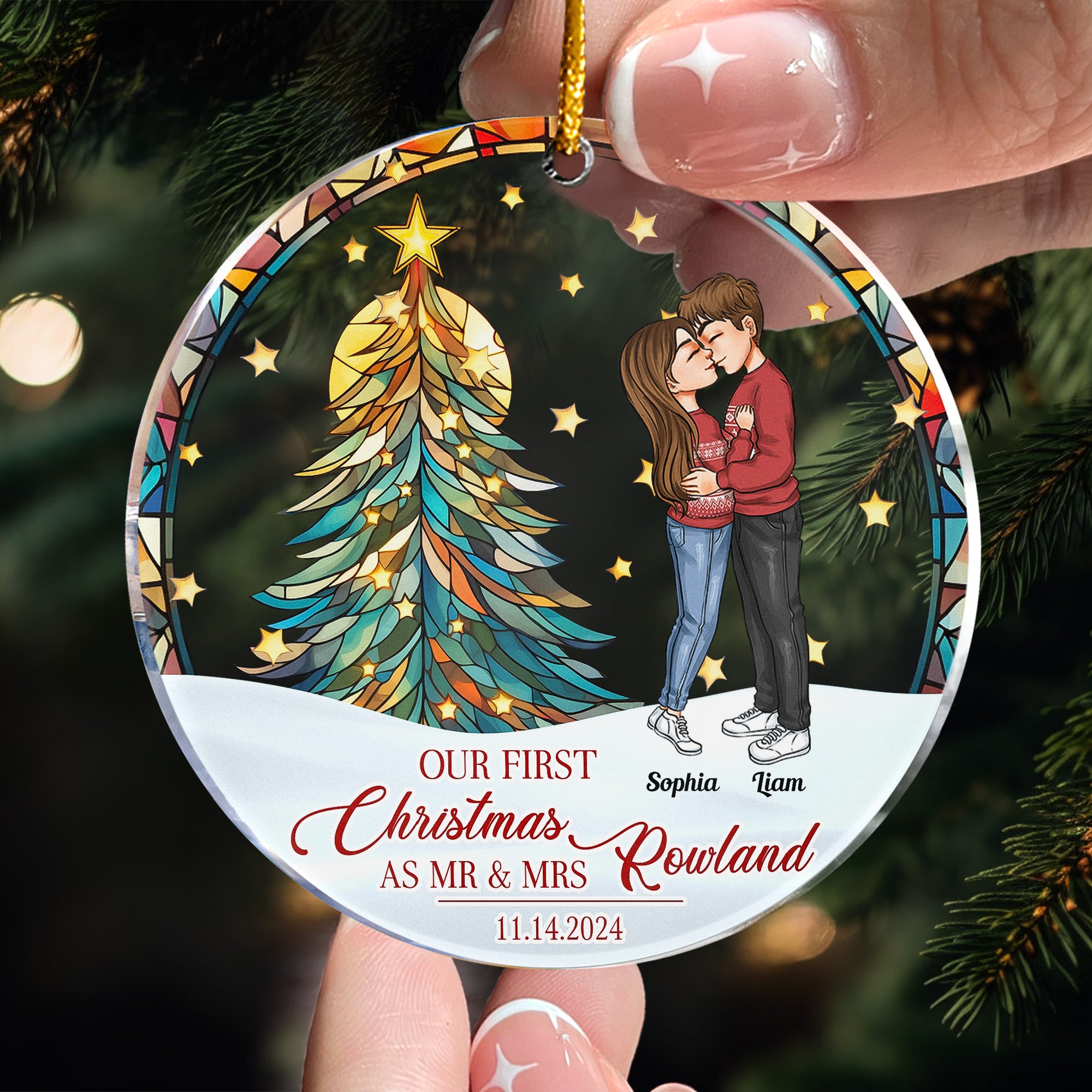 Our First Christmas - Personalized Acrylic Ornament