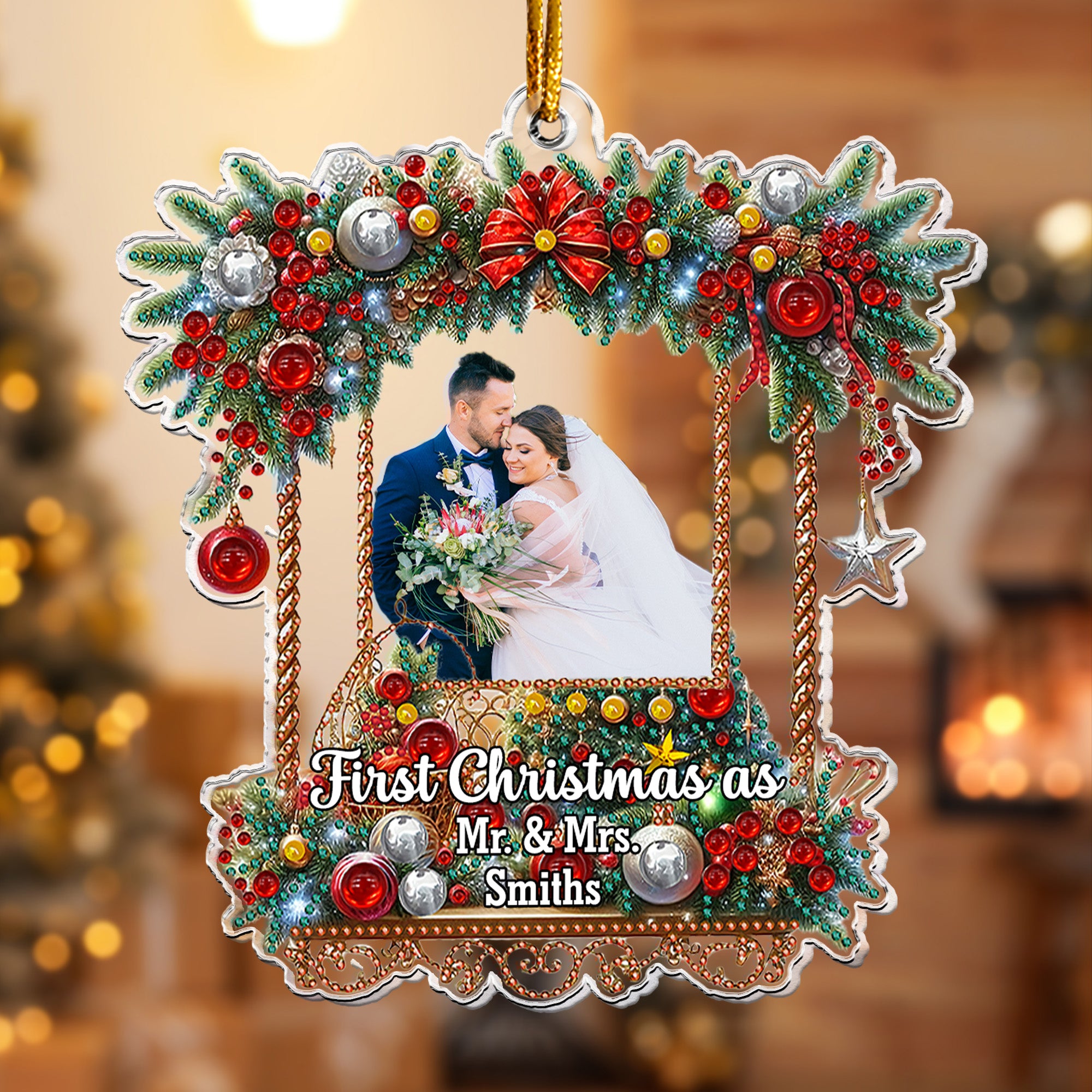 Our First Christmas - Personalized Acrylic Photo Ornament