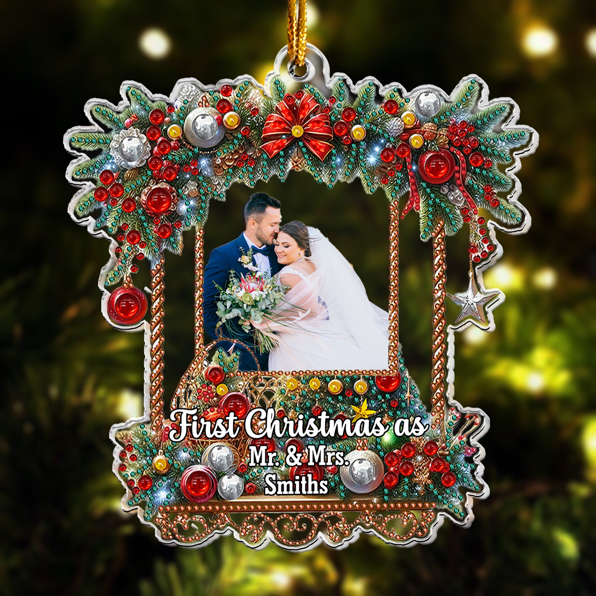 Our First Christmas - Personalized Acrylic Photo Ornament