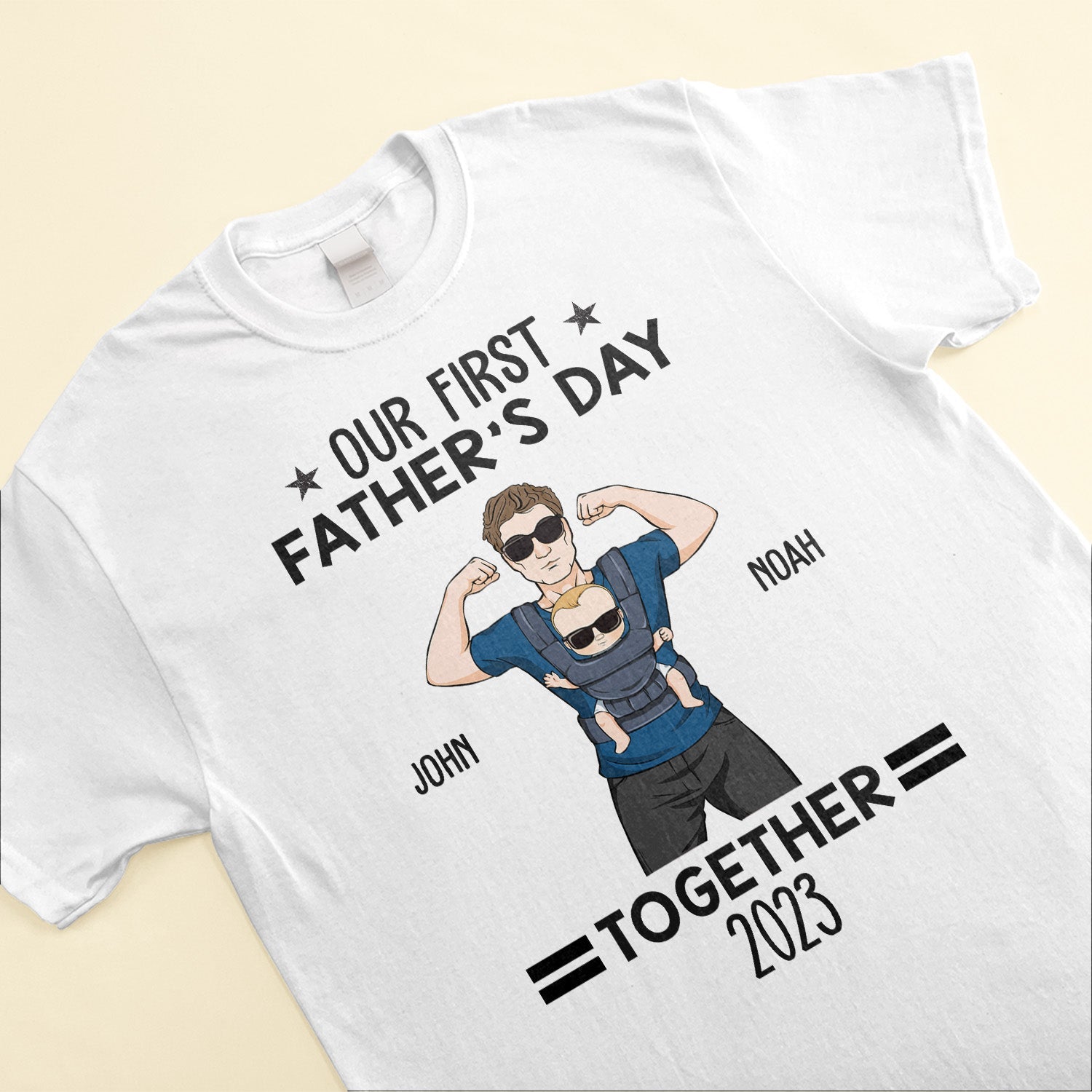 Our First Father's Day Together - Personalized Matching Family Shirts