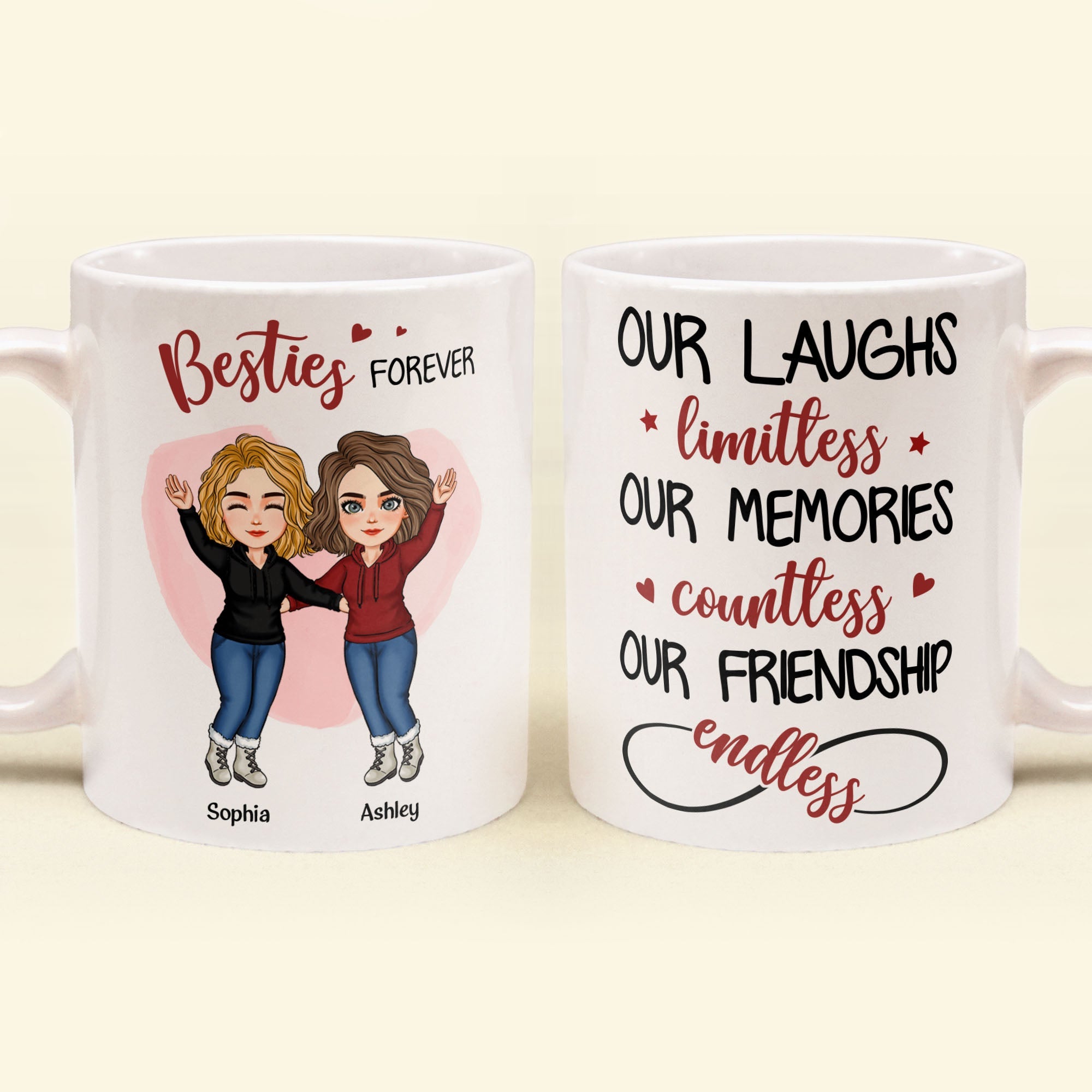 Our Friendship Is Endless - Personalized Mug