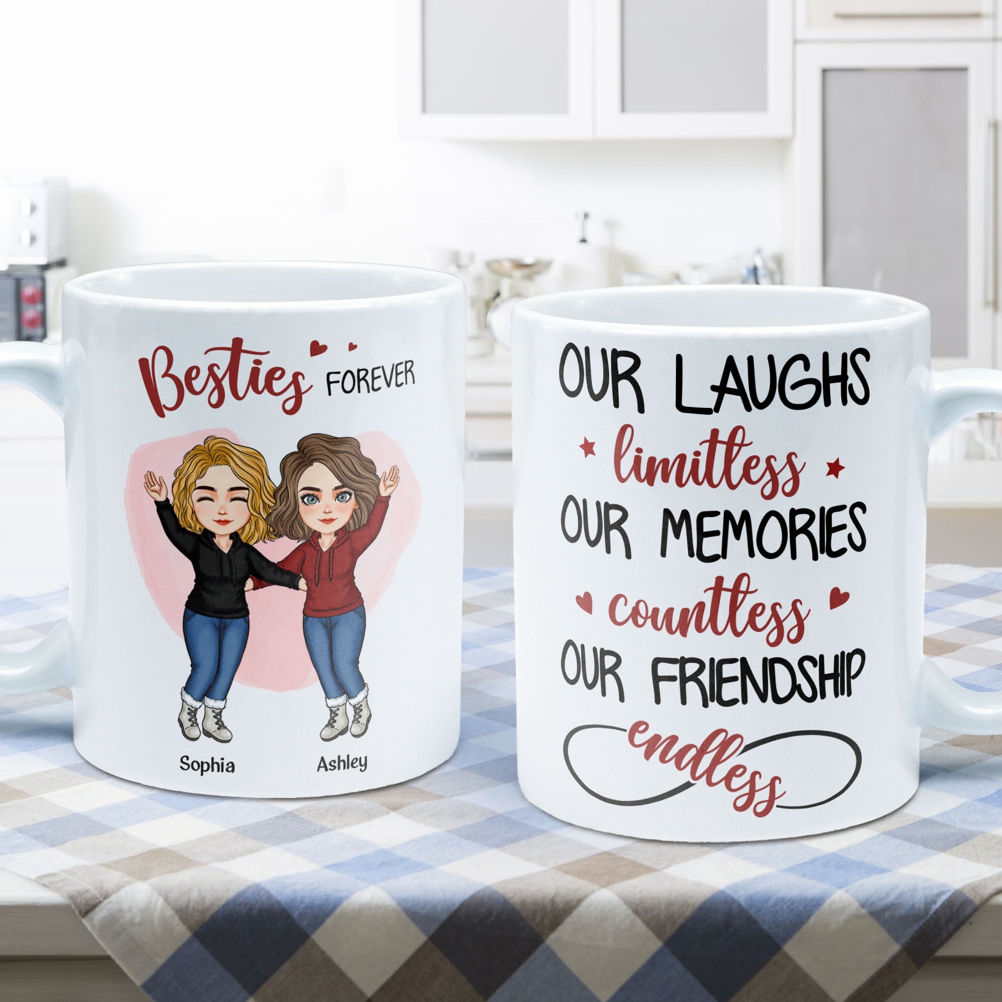 Our Friendship Is Endless - Personalized Mug