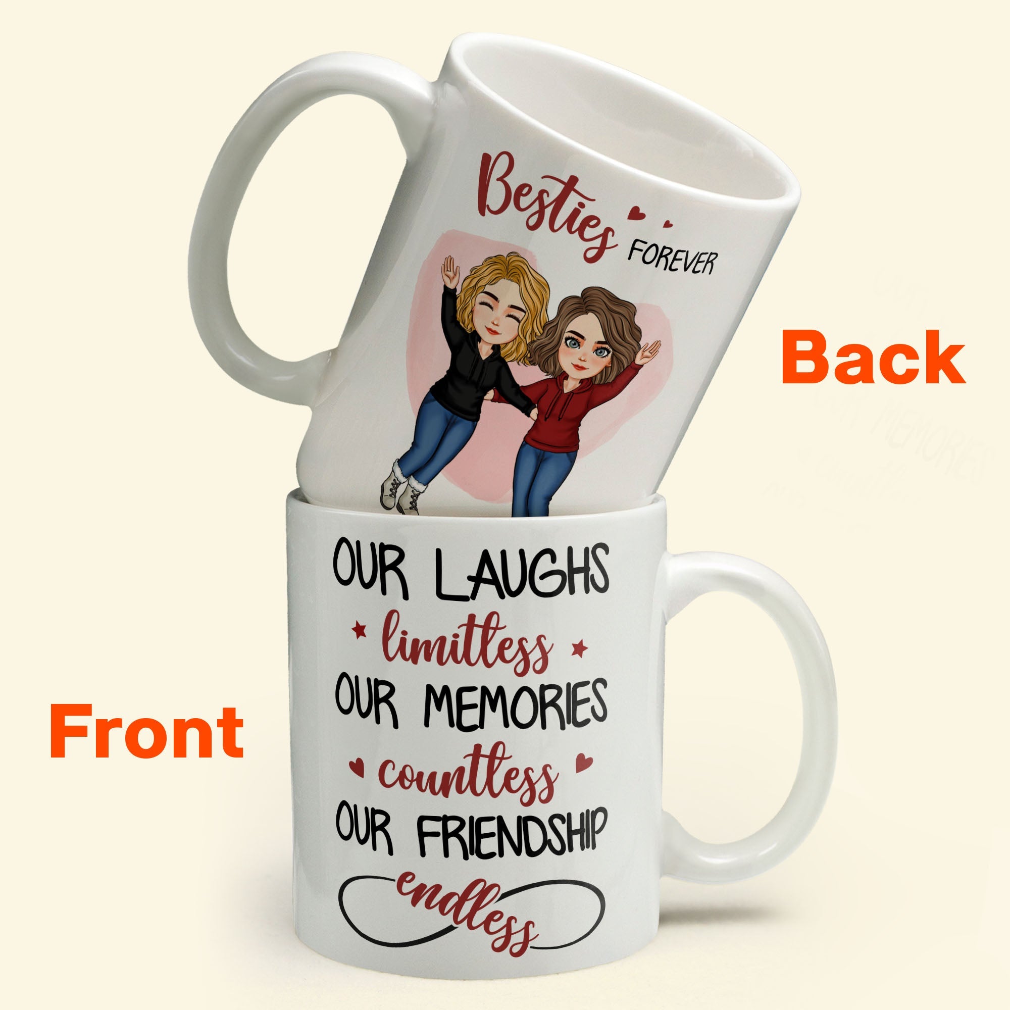 Our Friendship Is Endless - Personalized Mug