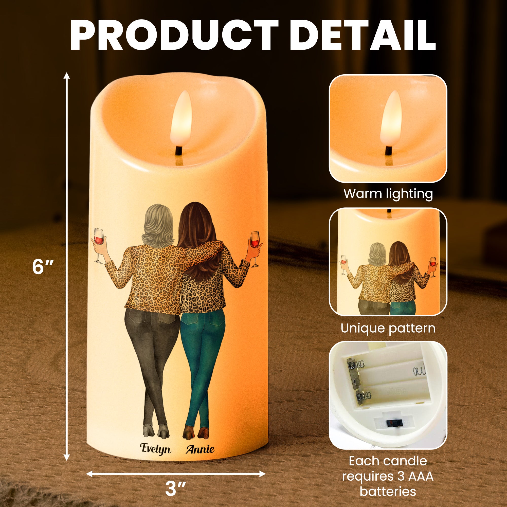 Our Friendship Is Like This Candle - Personalized LED Candle