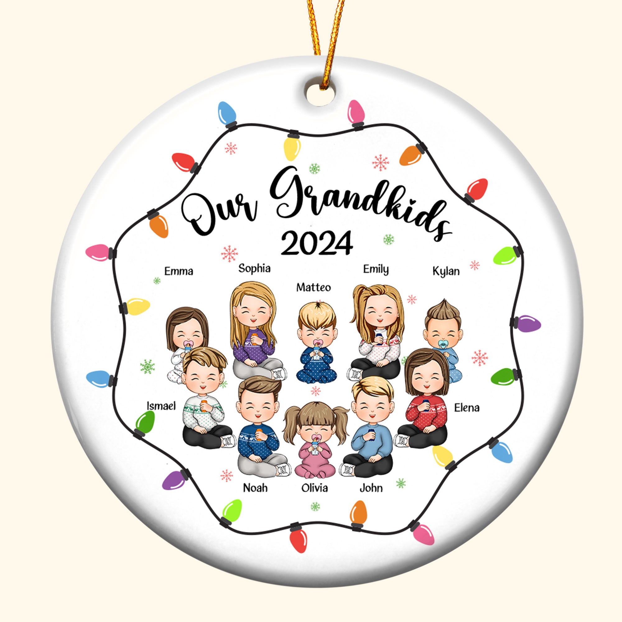 Our Grandkids - Personalized Ceramic Ornament