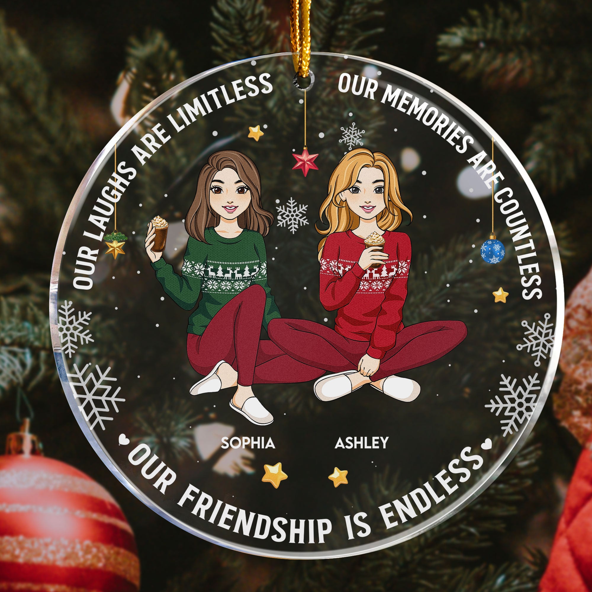 Our Laughs Are Limitless - Personalized Acrylic Ornament