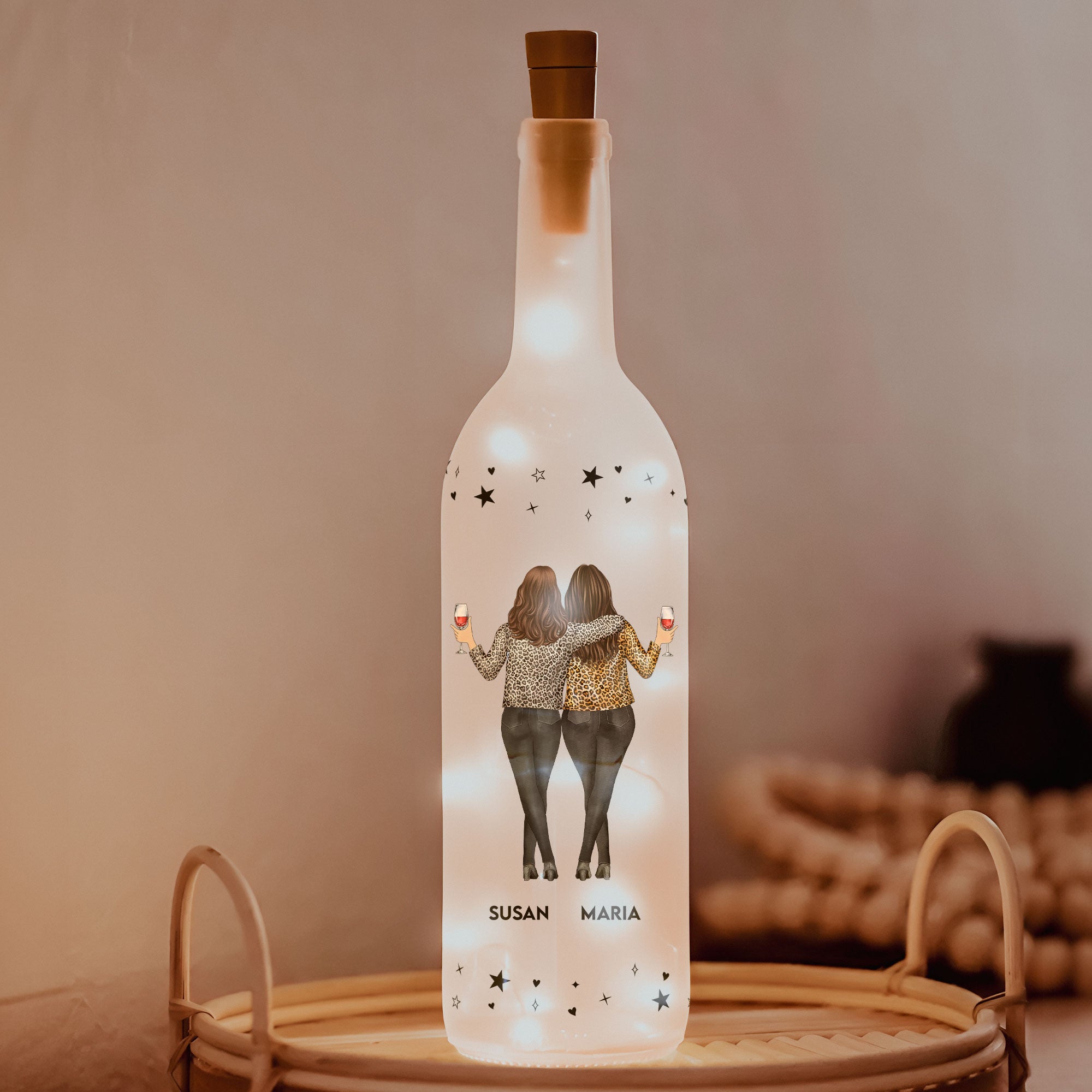 Our Laughs Are Limitless - Personalized Bottle Lamp